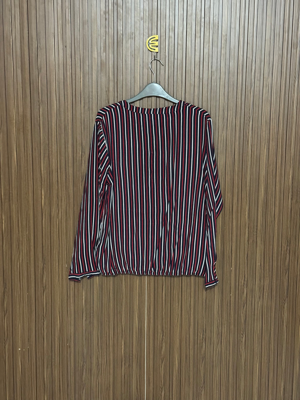 Chest 21 Length 24 Fabric Nylon Casual Vertical Striped Top