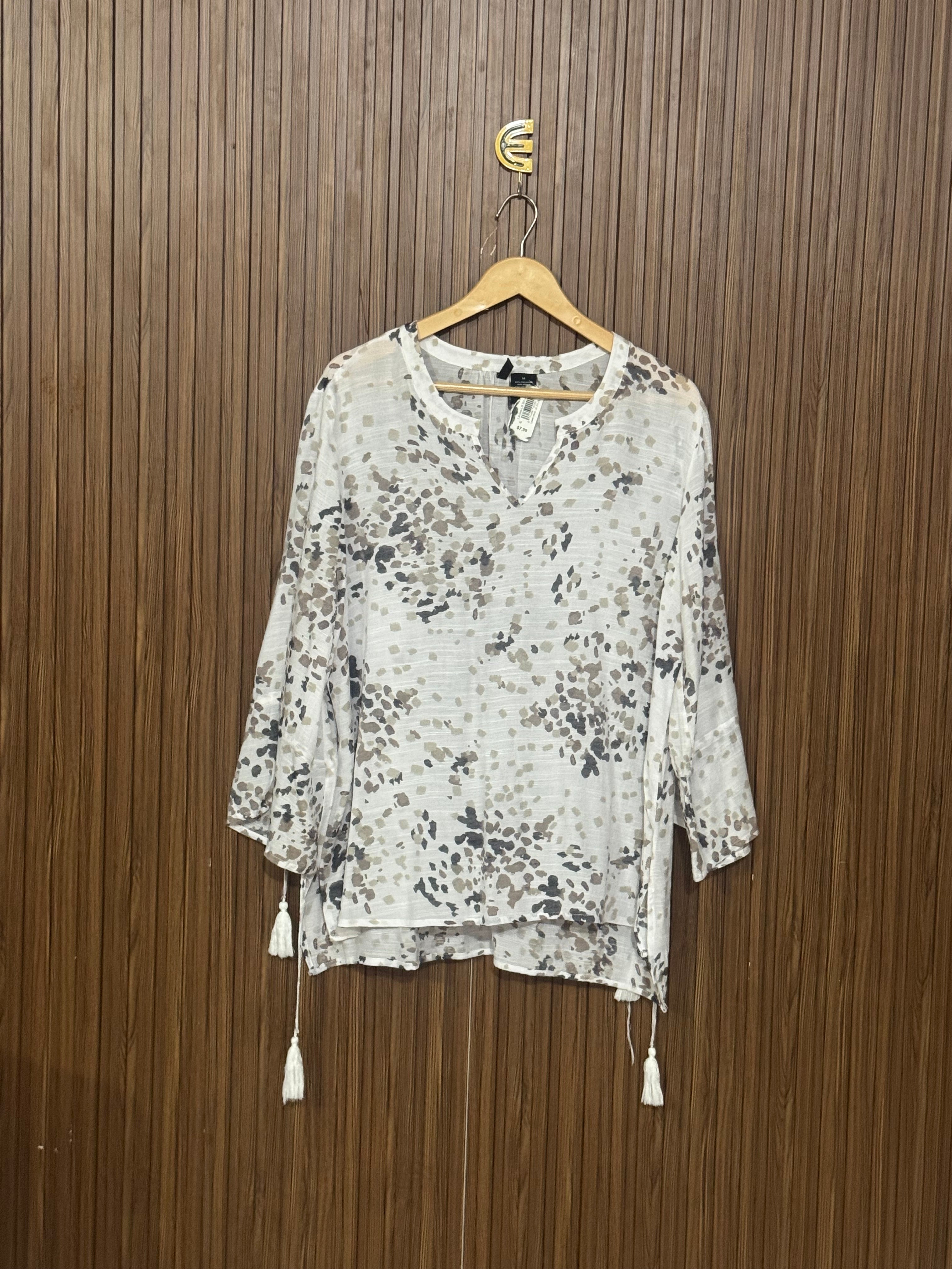 Chest 21 Length 24 Fabric Shifon Floral Lace Top