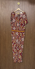 Mandala Print Short Sleeve Jumpsuit