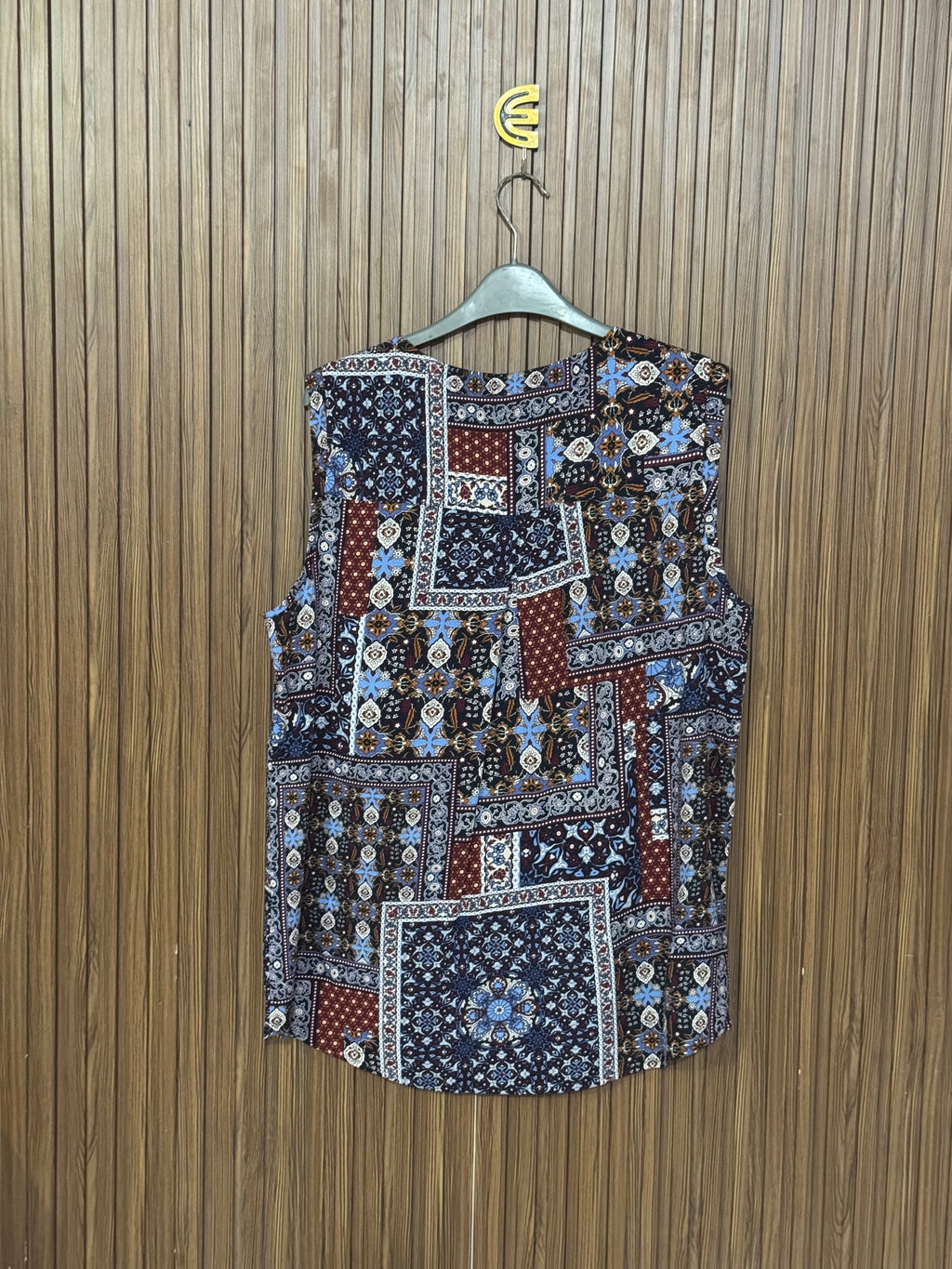 Multicolor Paisley Print Sleeveless Top
