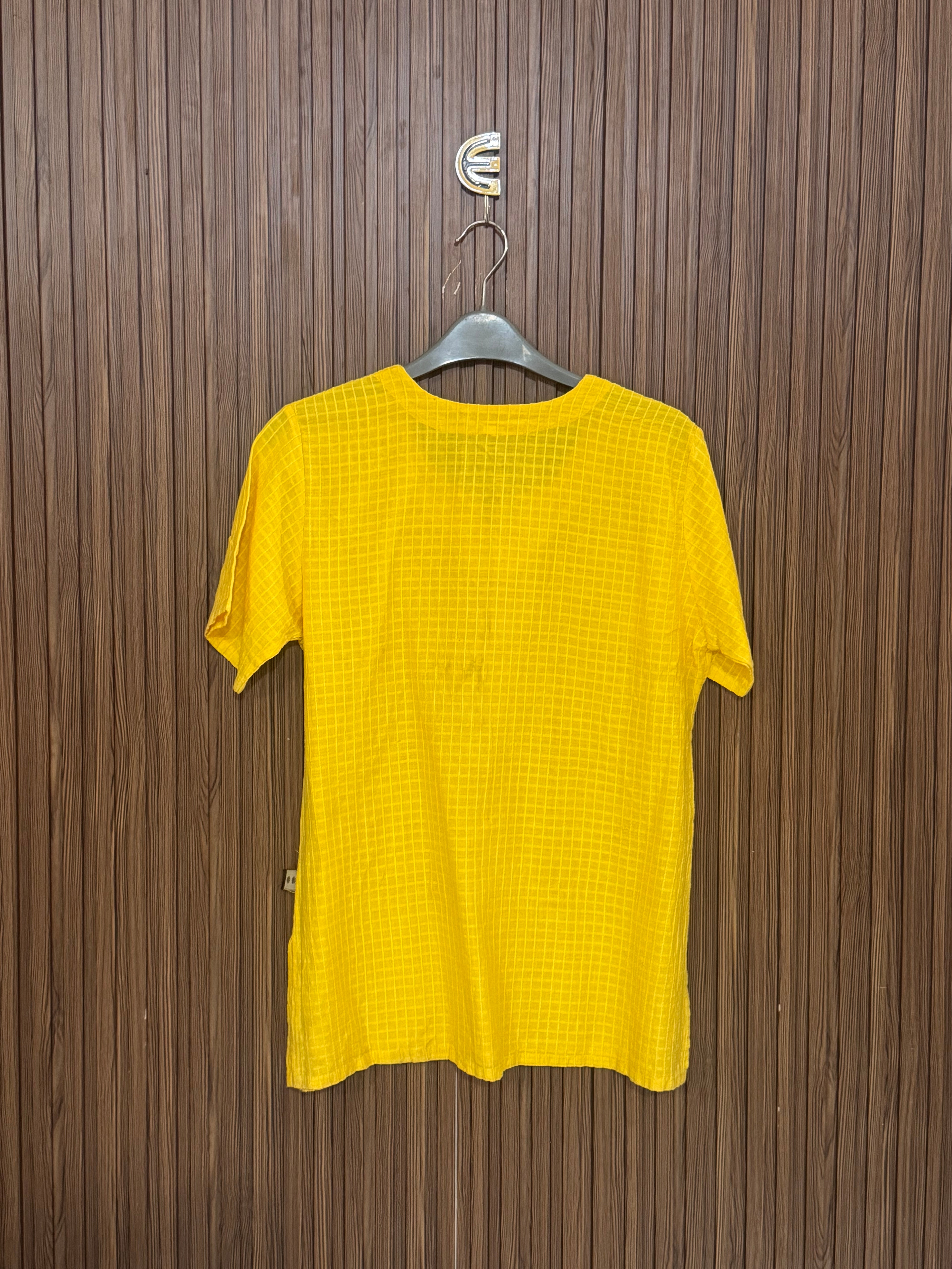 Chest 18 Length 25 Fabric Shifon Cotton Simple Yellow