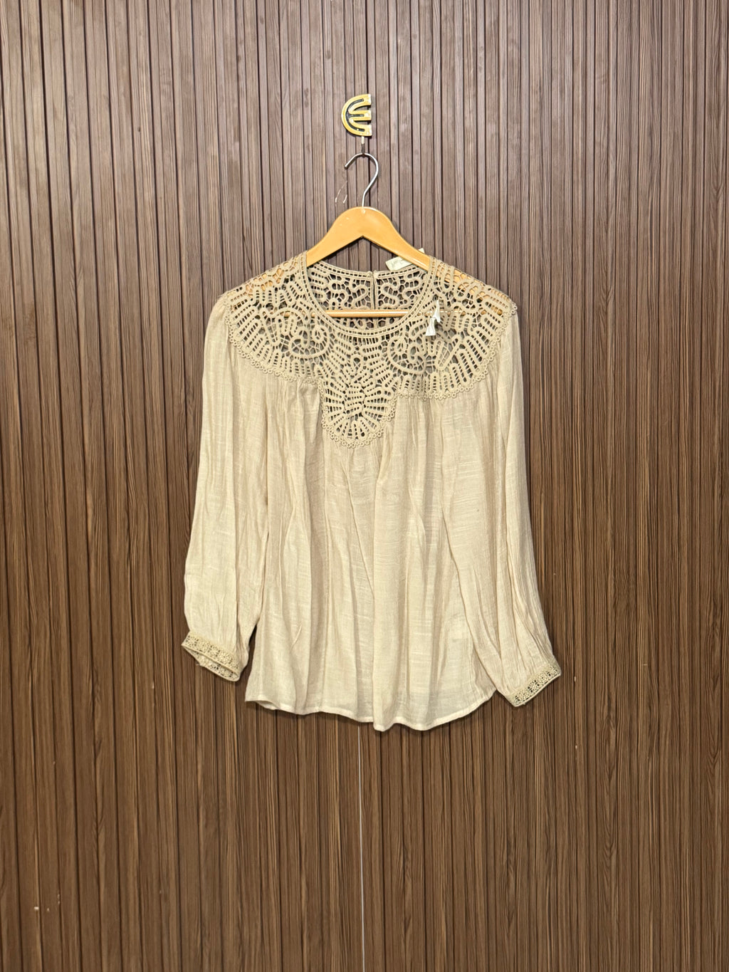 Chest 18 Length 24 Fabric Cotton Chiffon Lace Top