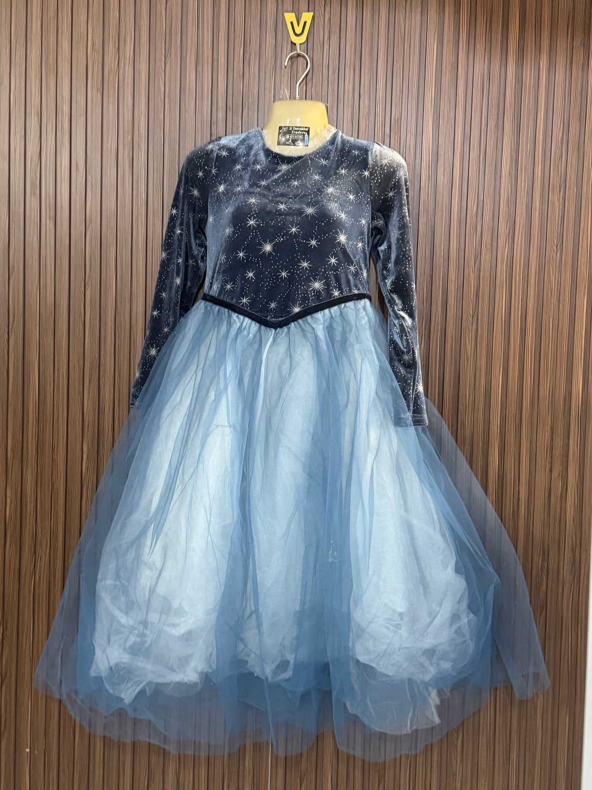 Chest 16 Length 43 Fabric Net Plain Party Dress