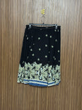 Black and Green Print Skirt