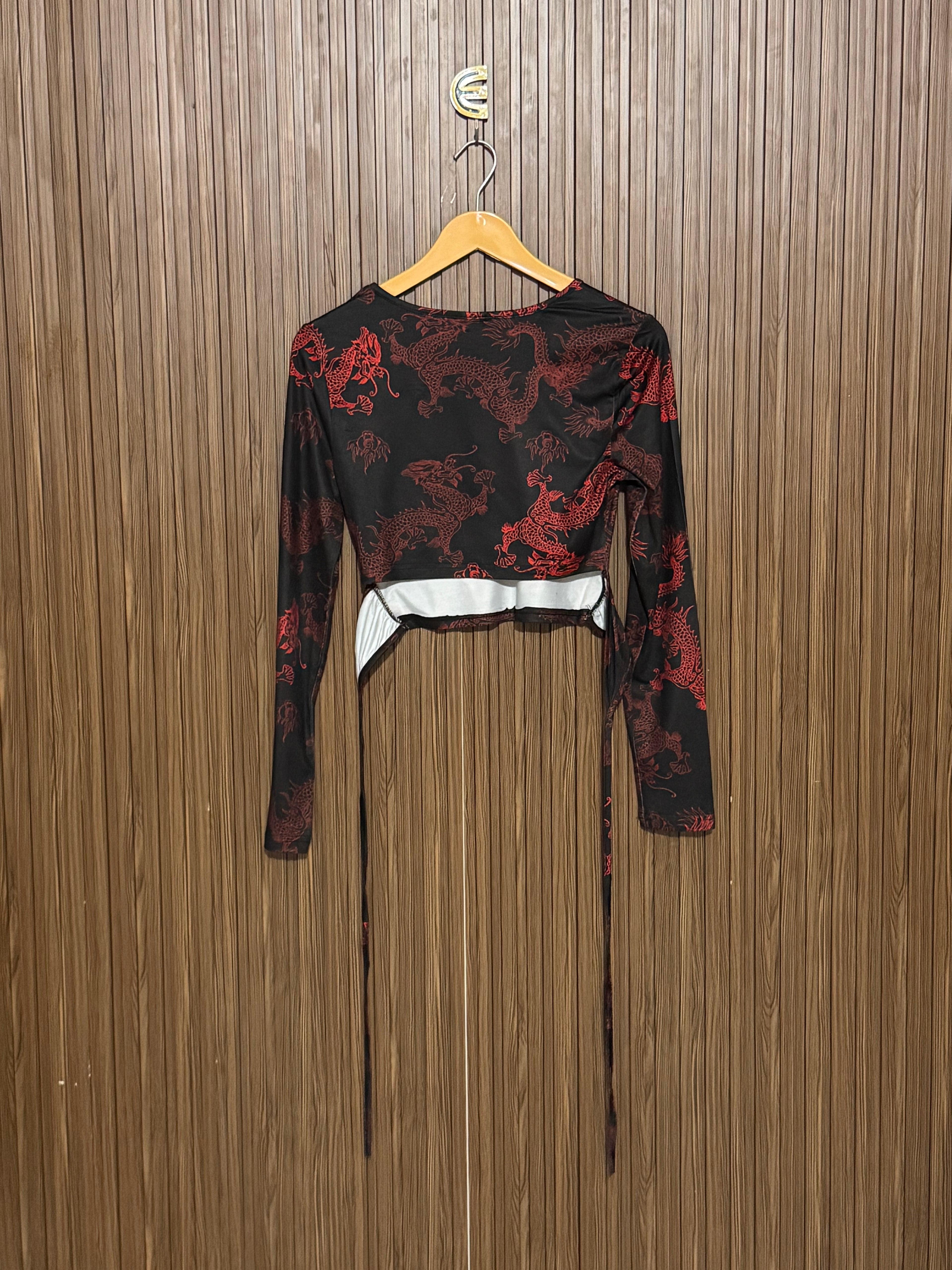 Chest 15 Length 15 Fabric Silk Dragon Print