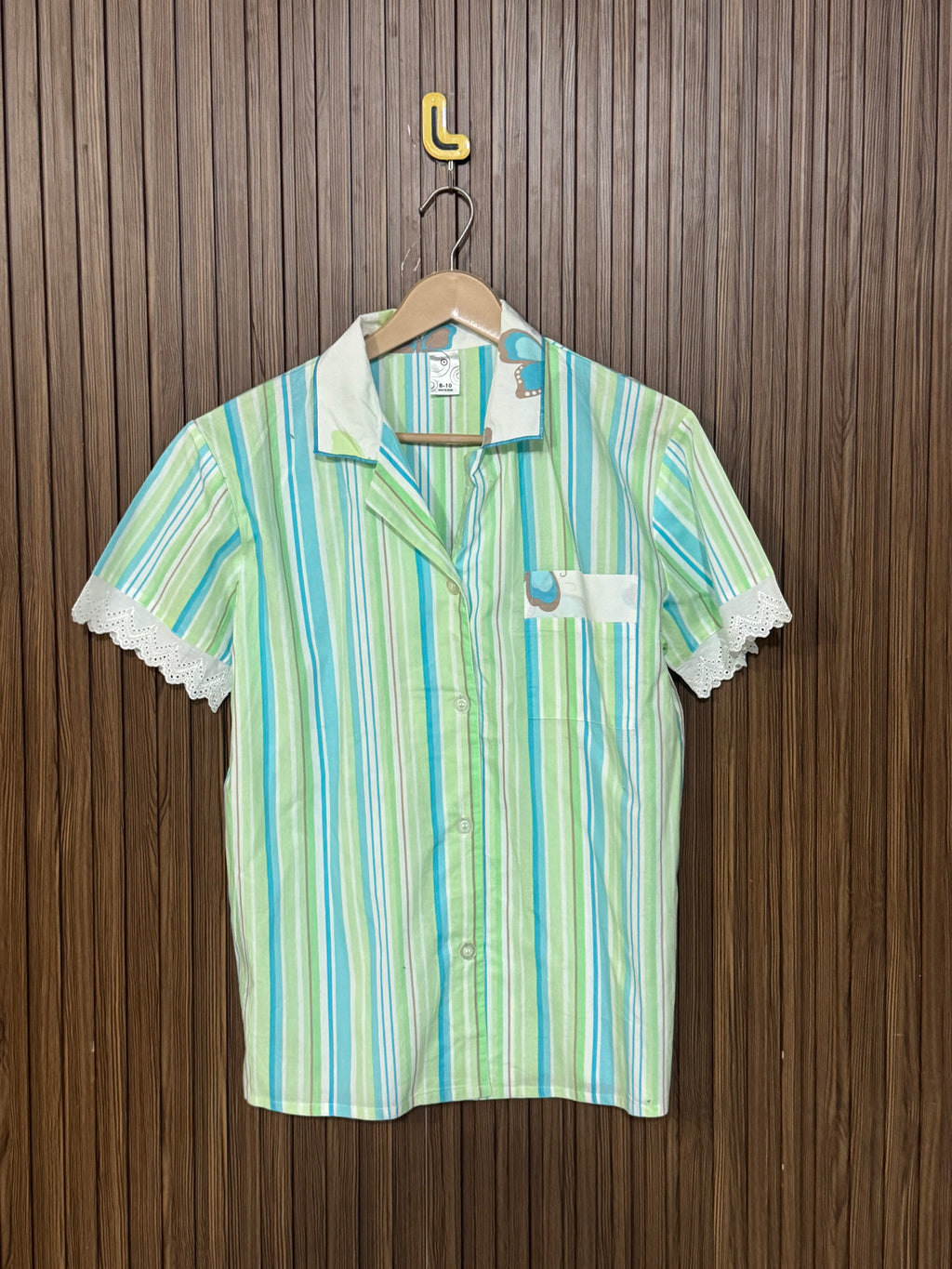 Chest 18 Length 24 Fabric Cotton Checked Half Sleeves