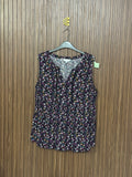 Black Floral Sleeveless Top