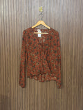 Chest 20 Length 22 Fabric Silk Basic Style V Neck