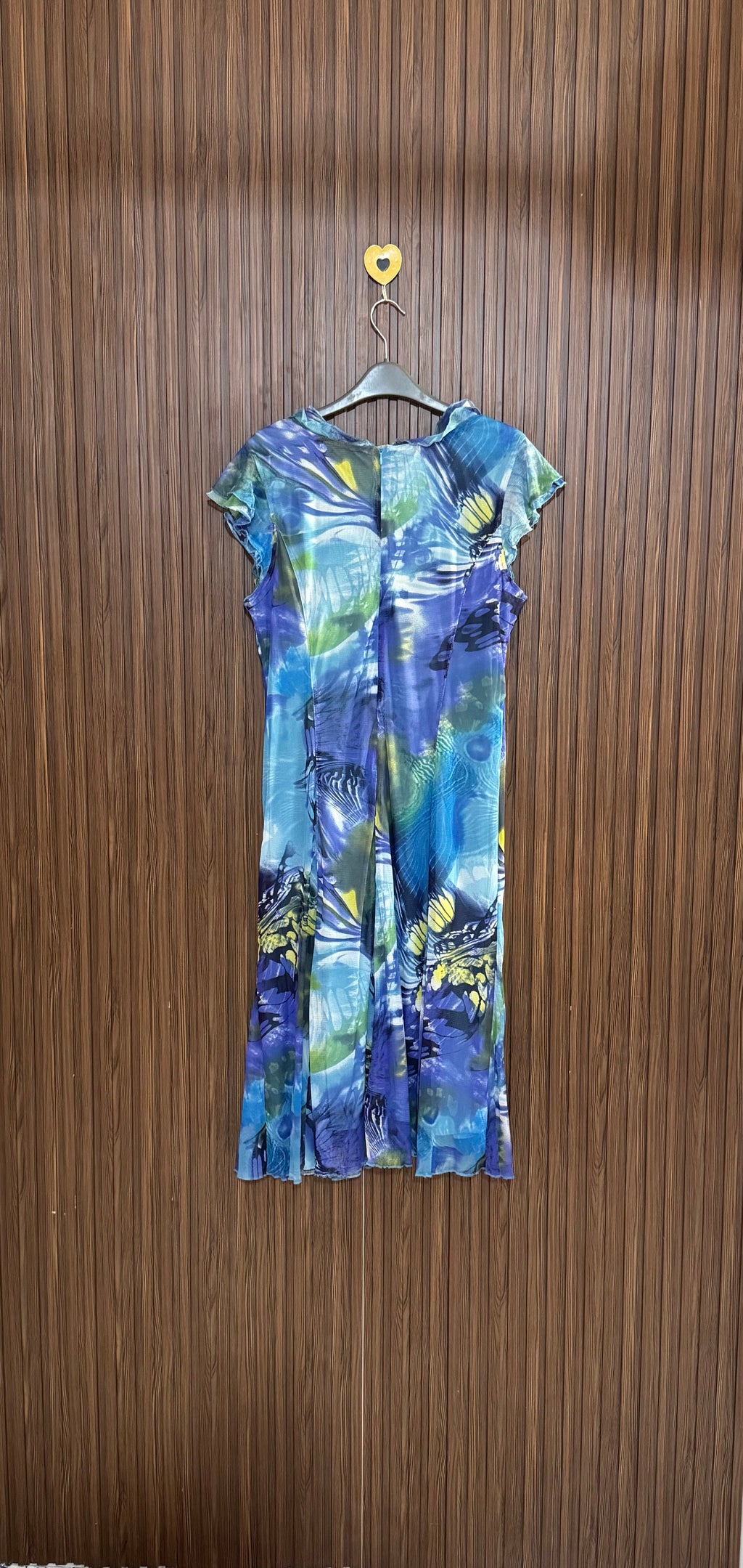 Blue Abstract Long Top