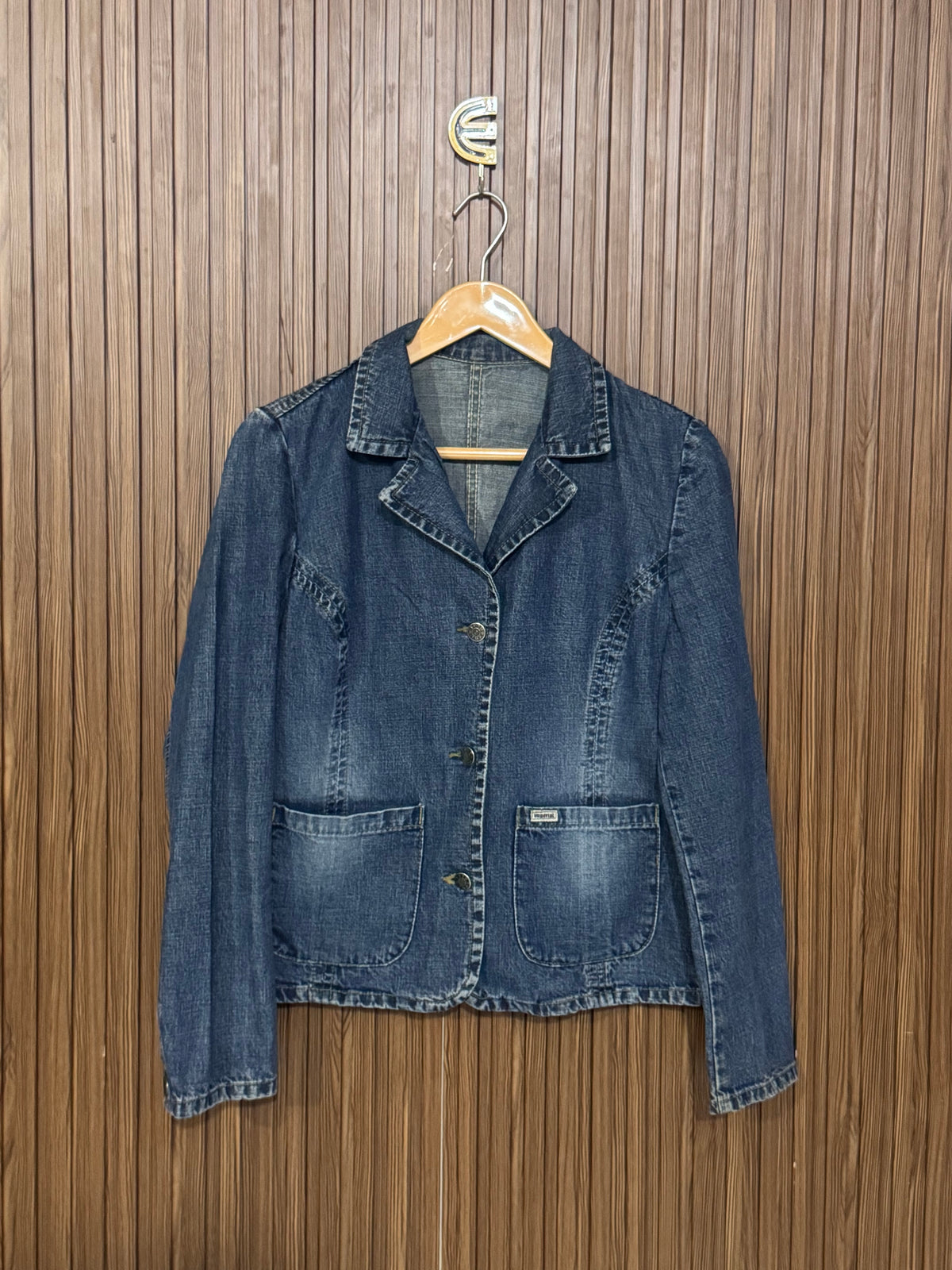 Chest 17 Length 20 Fabric Denim Trendy Edge