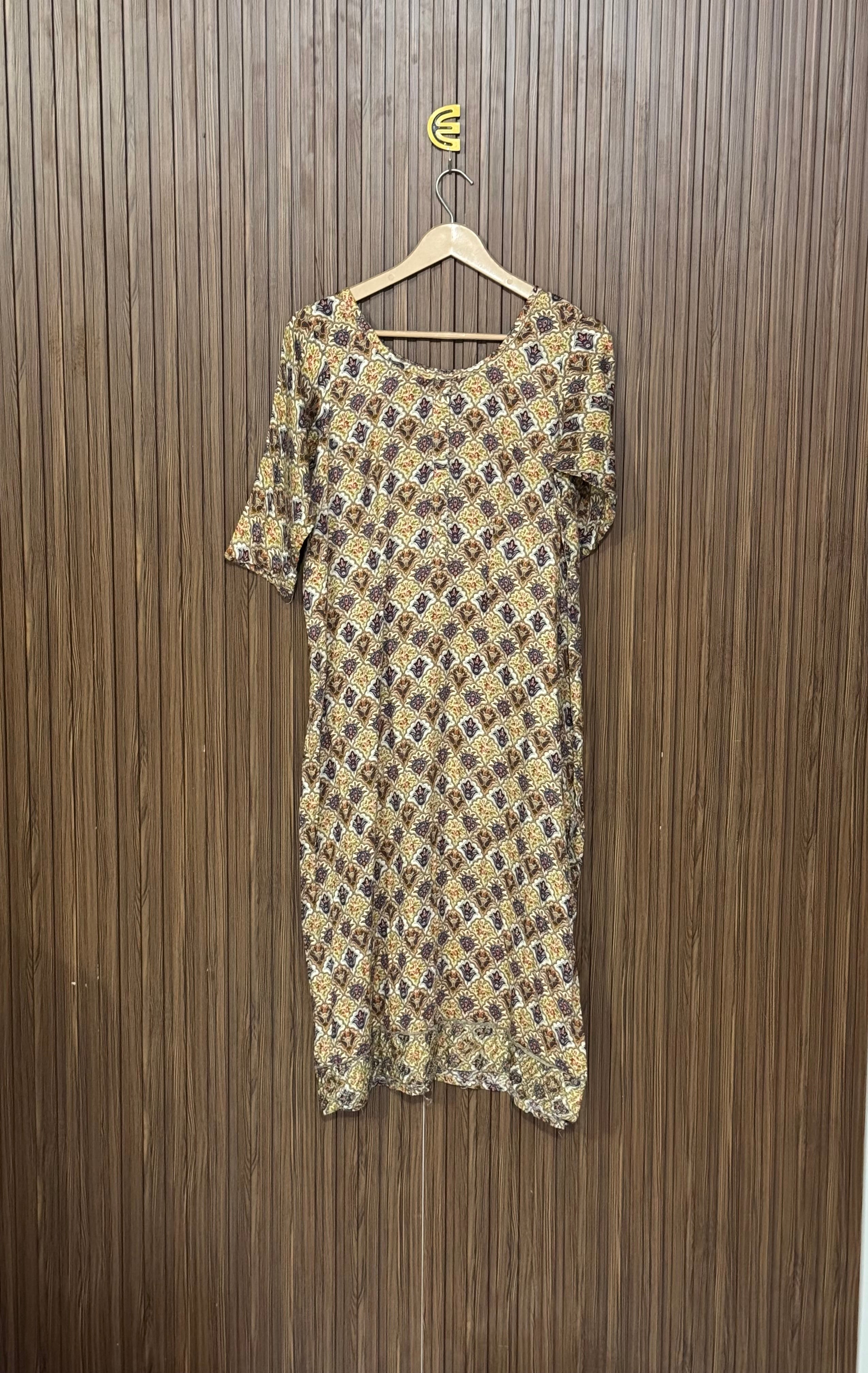 Block Print Long Top