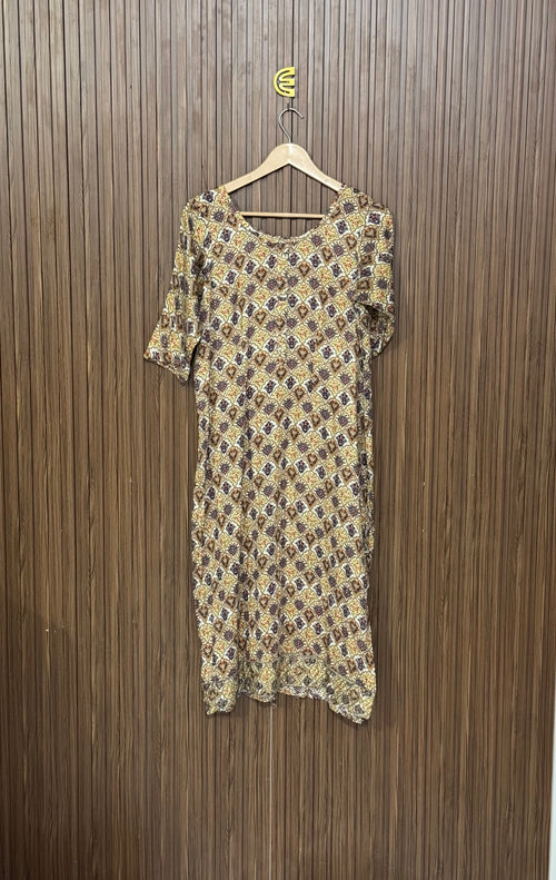 Block Print Long Top