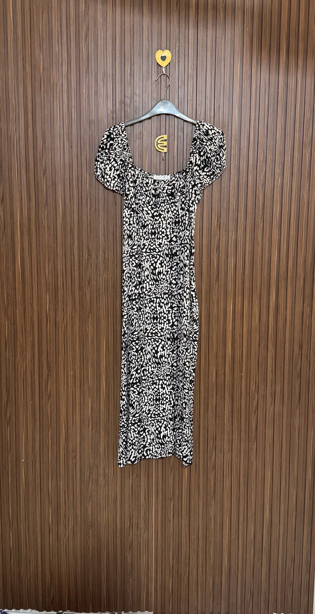 Black Spotted Long Top