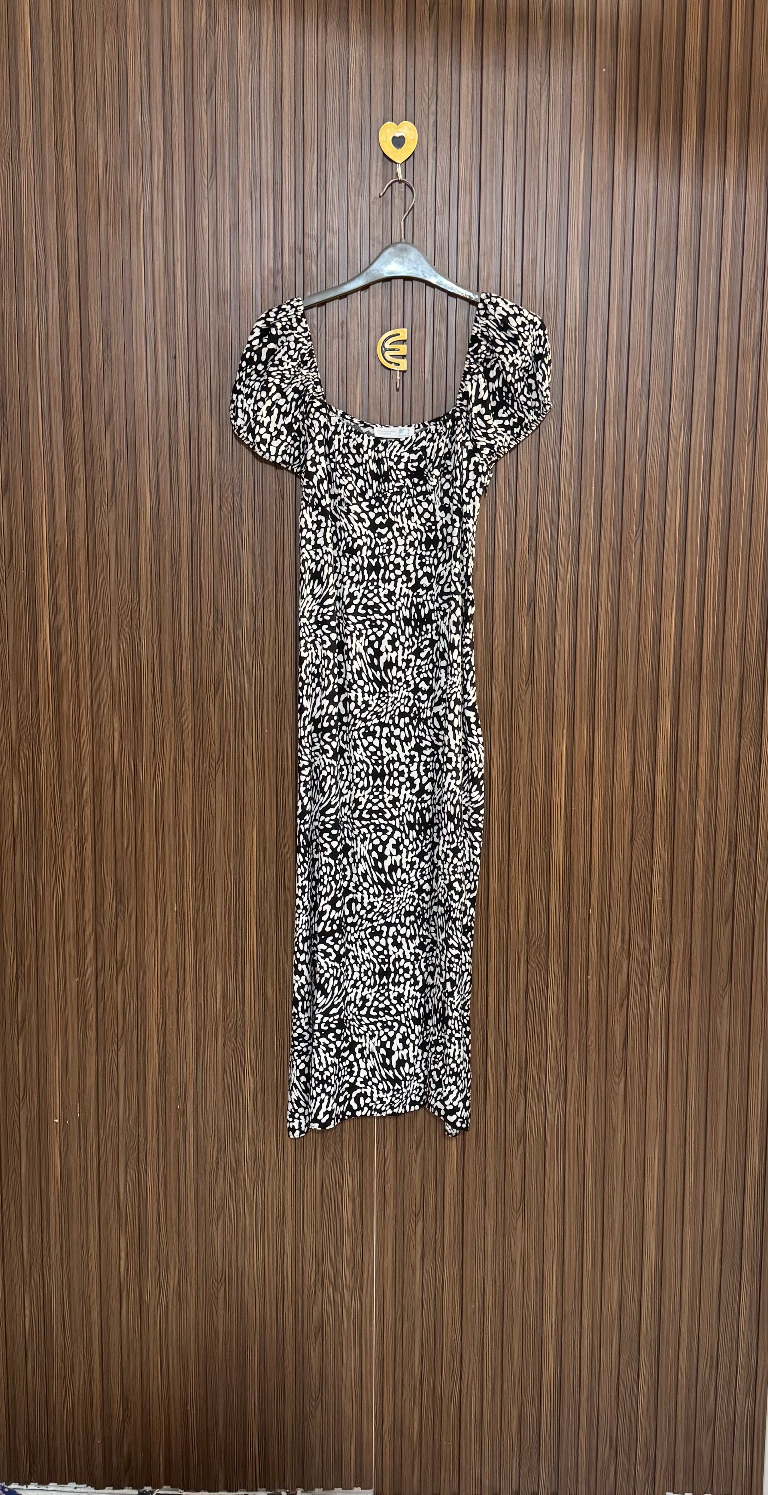 Black Spotted Long Top