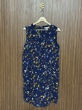 Blue Butterfly Print Long Top