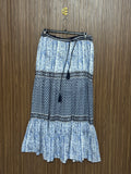 Blue Boho Maxi Skirt
