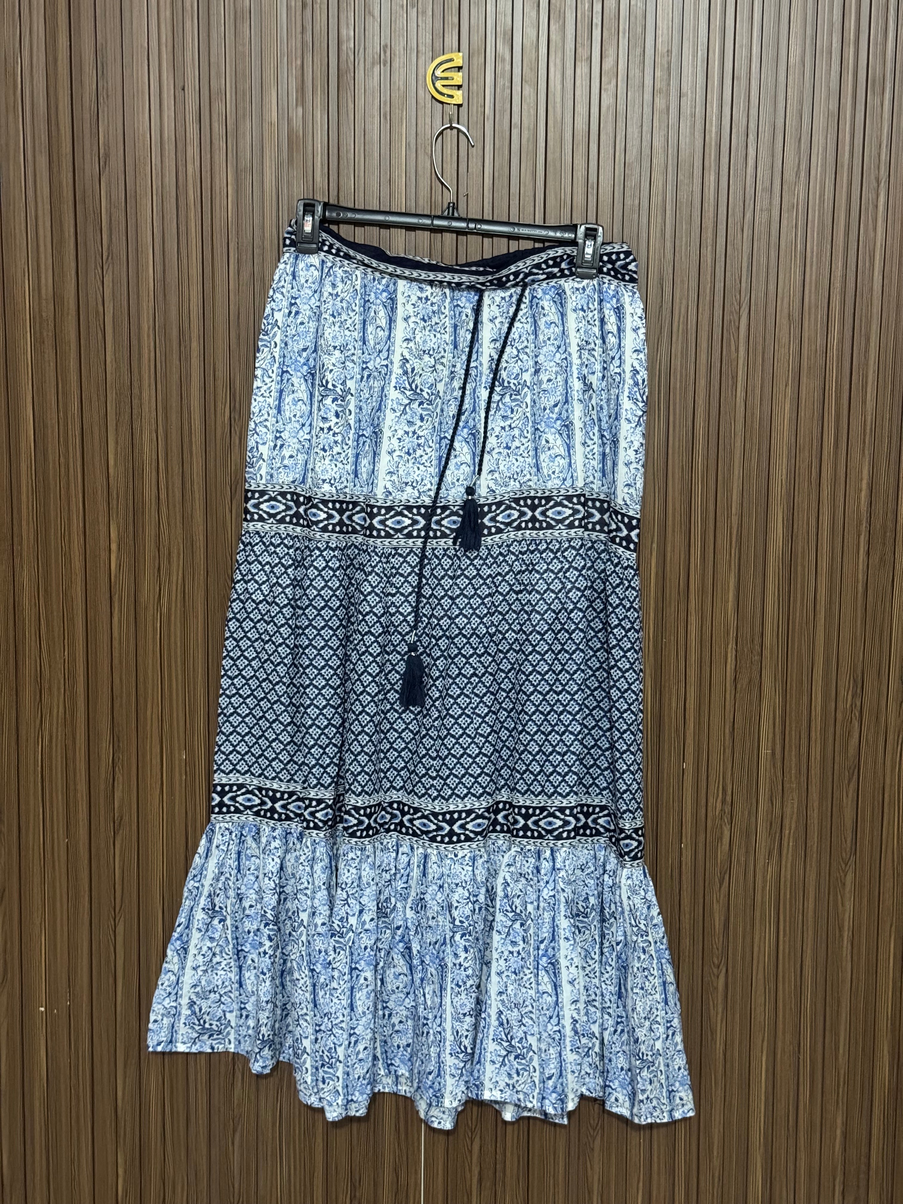 Blue Boho Maxi Skirt