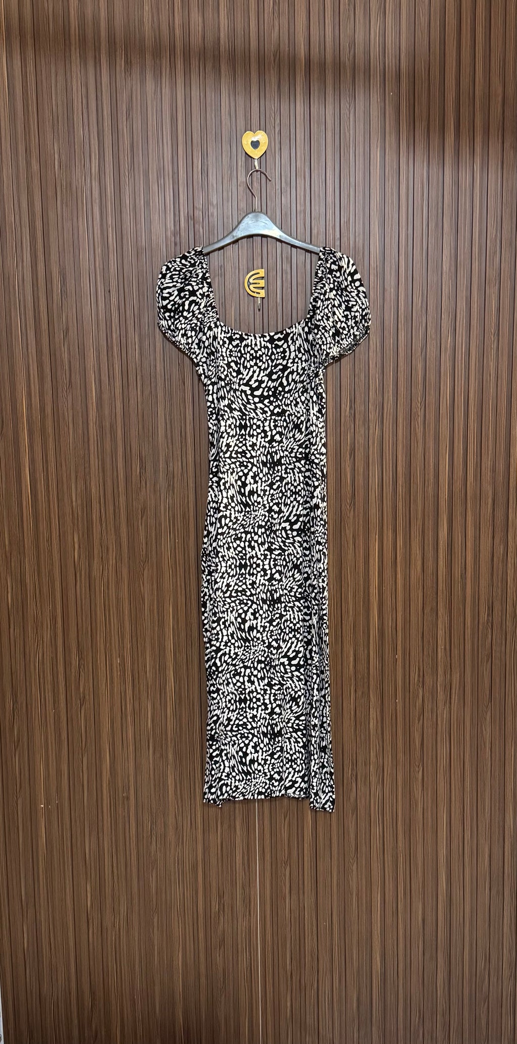 Black Spotted Long Top
