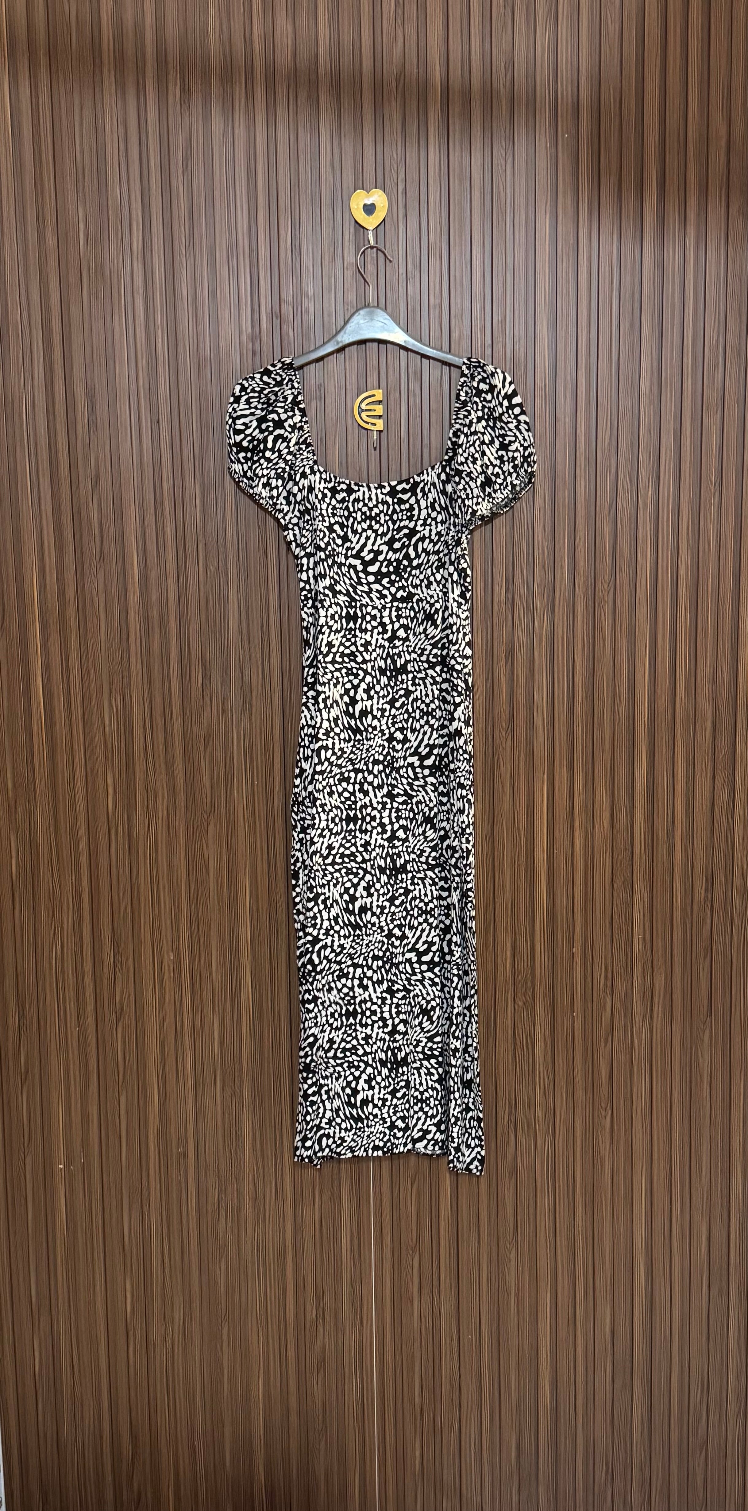 Black Spotted Long Top