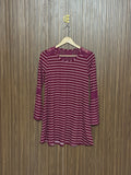 White Striped Long Top