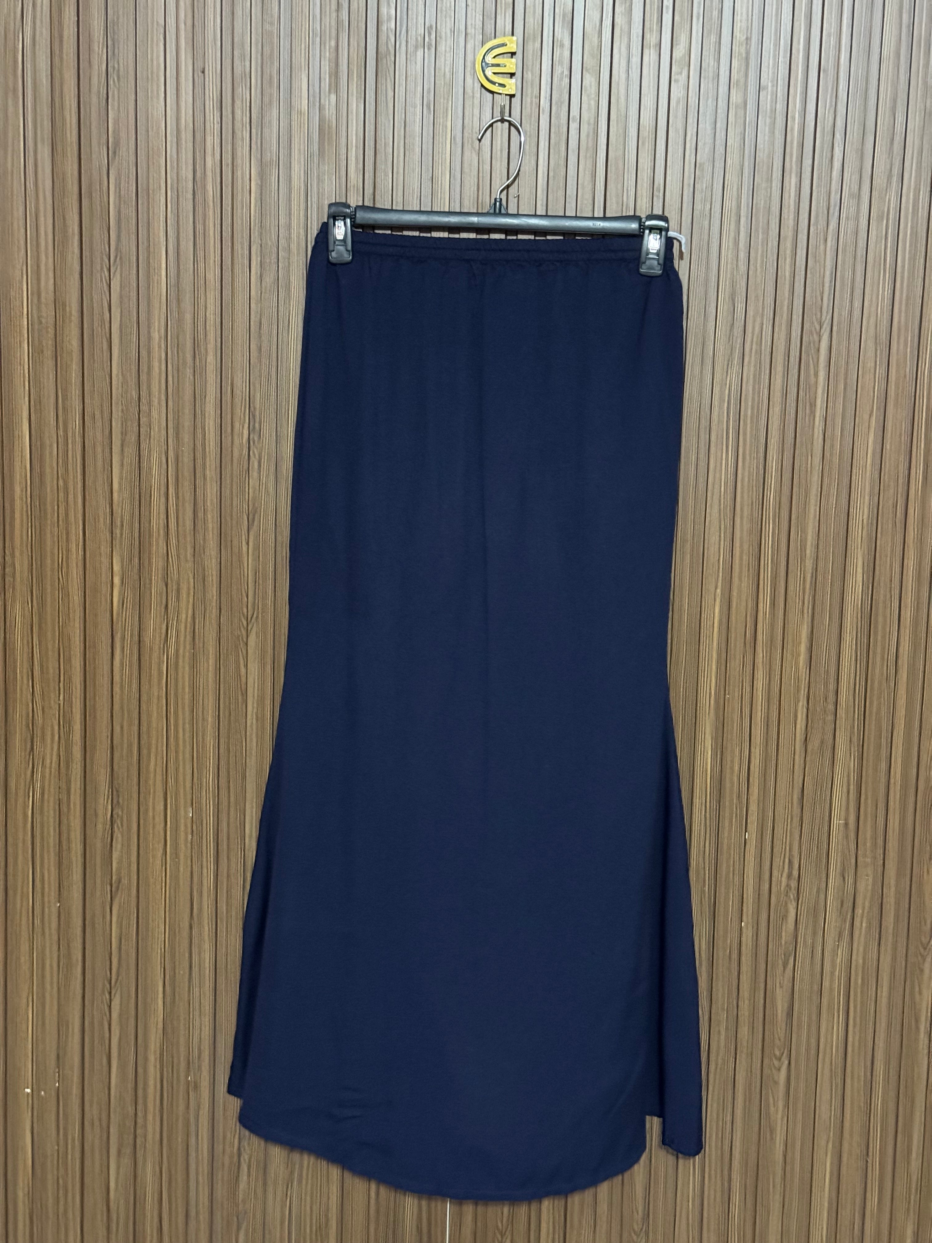 Classic Navy Straight Long Skirt