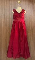 Chest 17 Length 52 Fabric Silk Cotton Maxi Party Dress