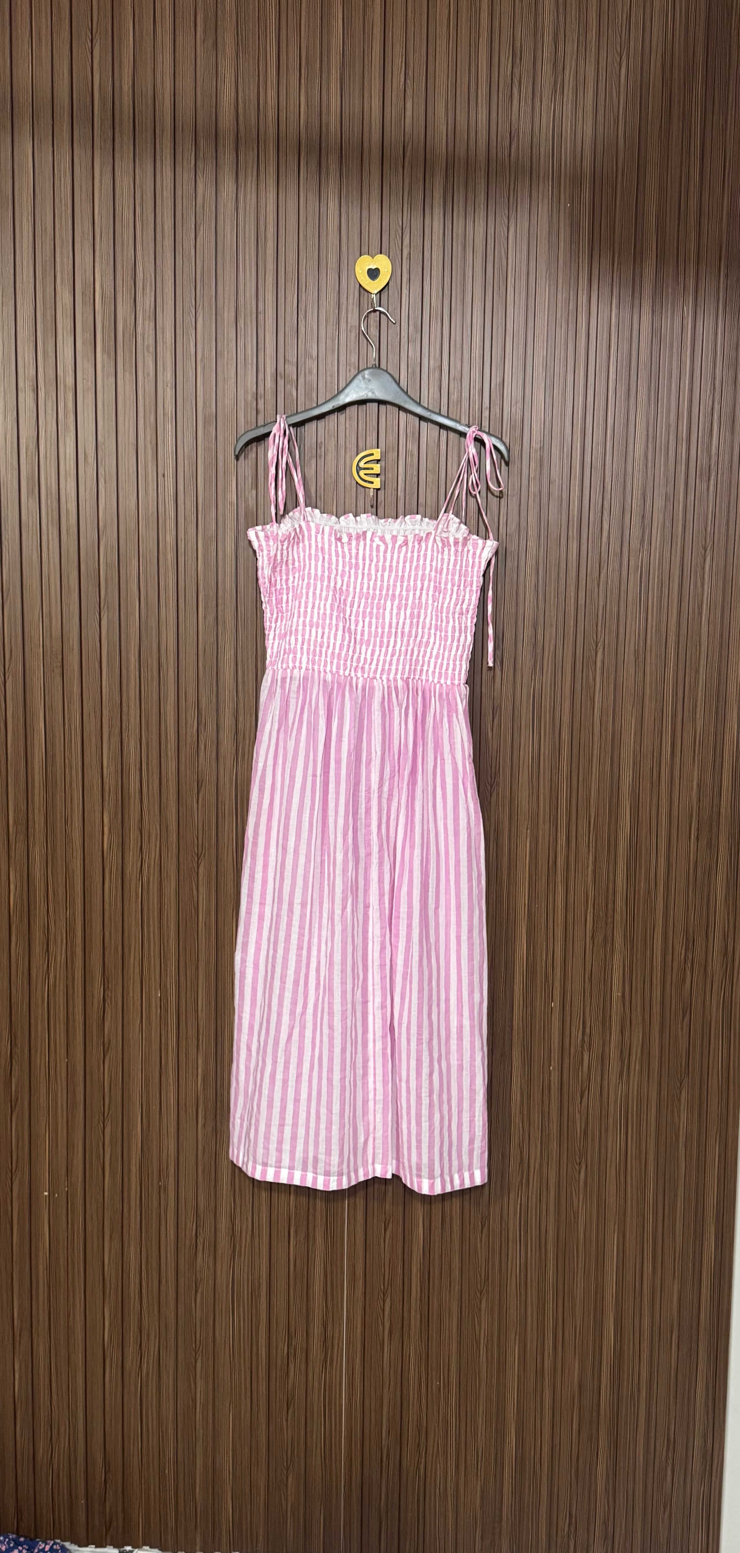 Pink Tie-Strap Long Top