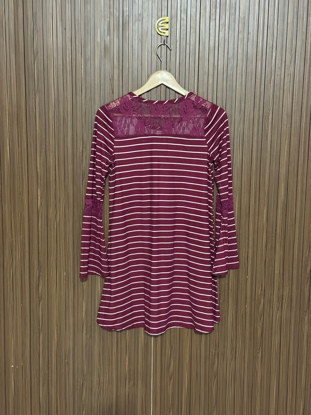 White Striped Long Top