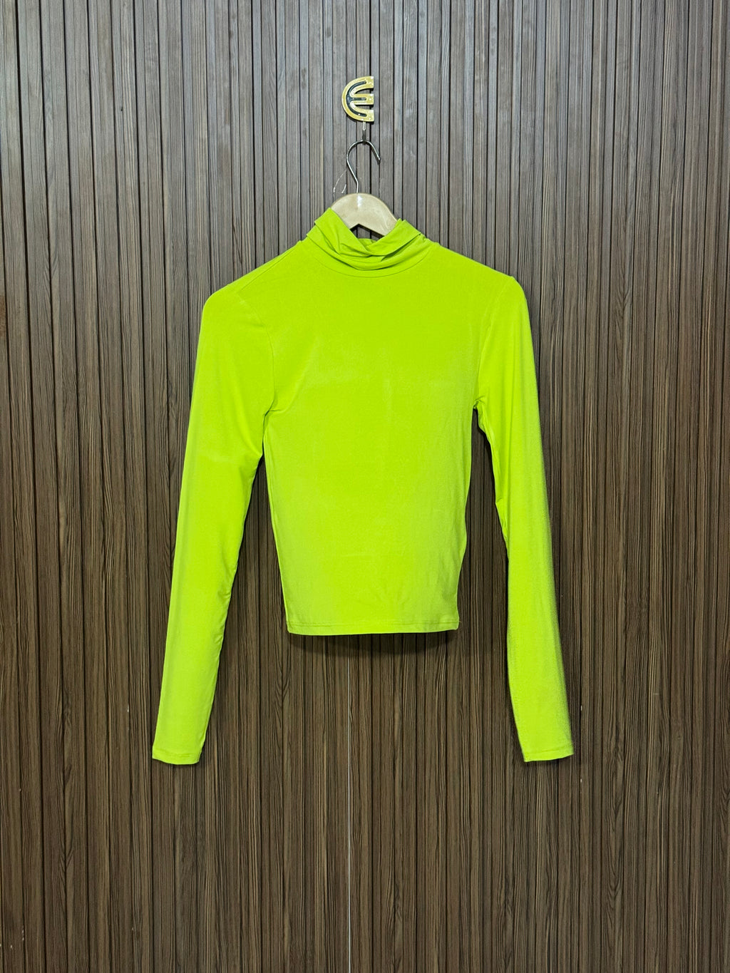 Chest 13 Length 20 Fabric Elastic Lime High Neck