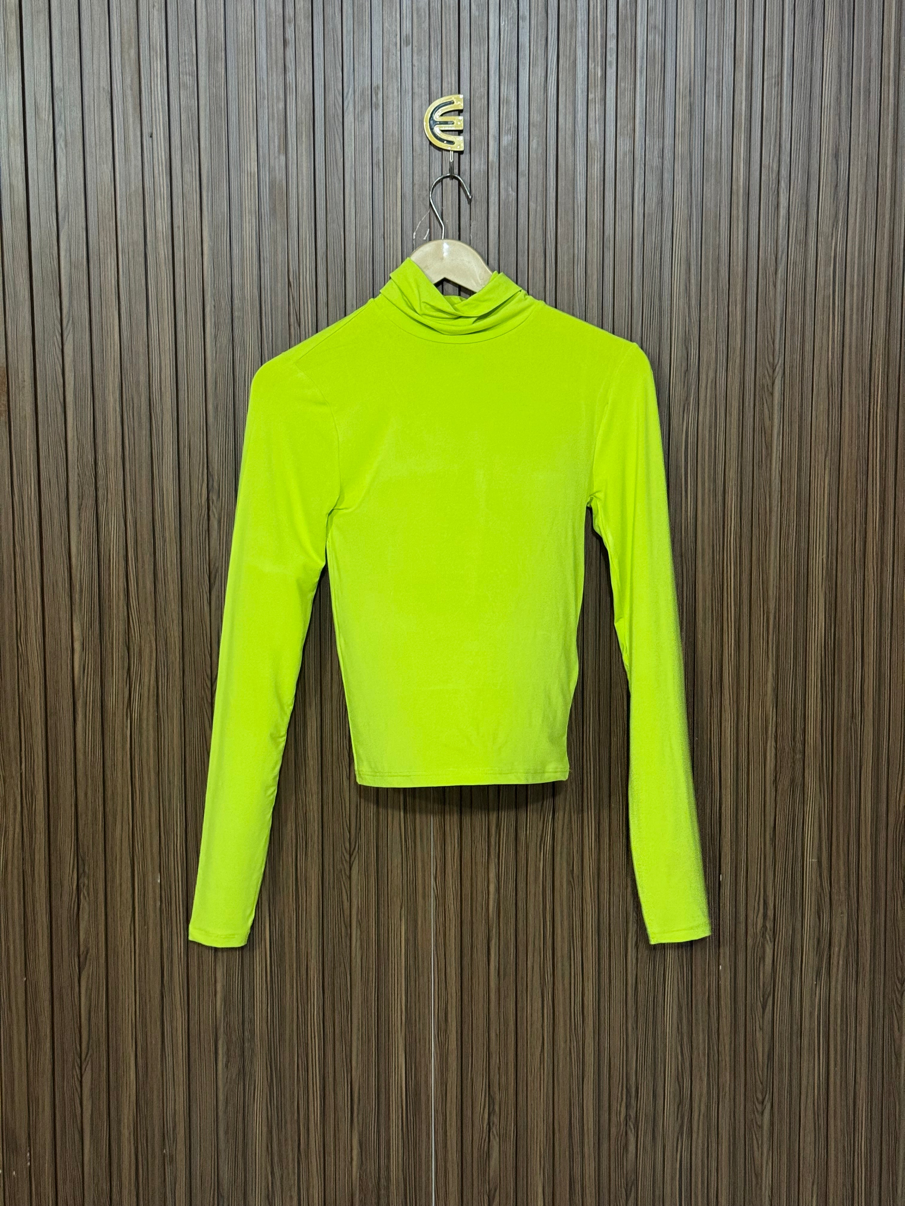 Chest 13 Length 20 Fabric Elastic Lime High Neck