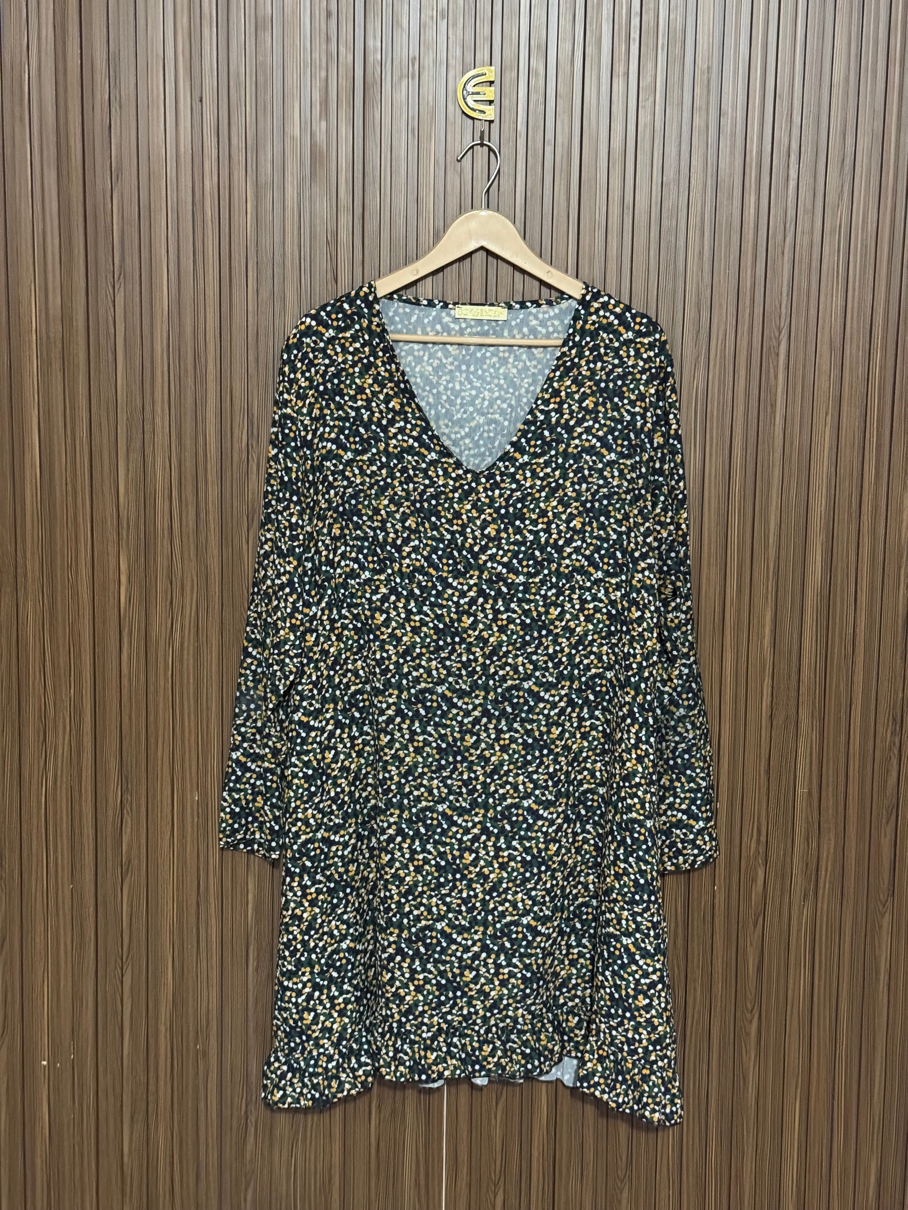 Olivia Printed V-Neck Long Top