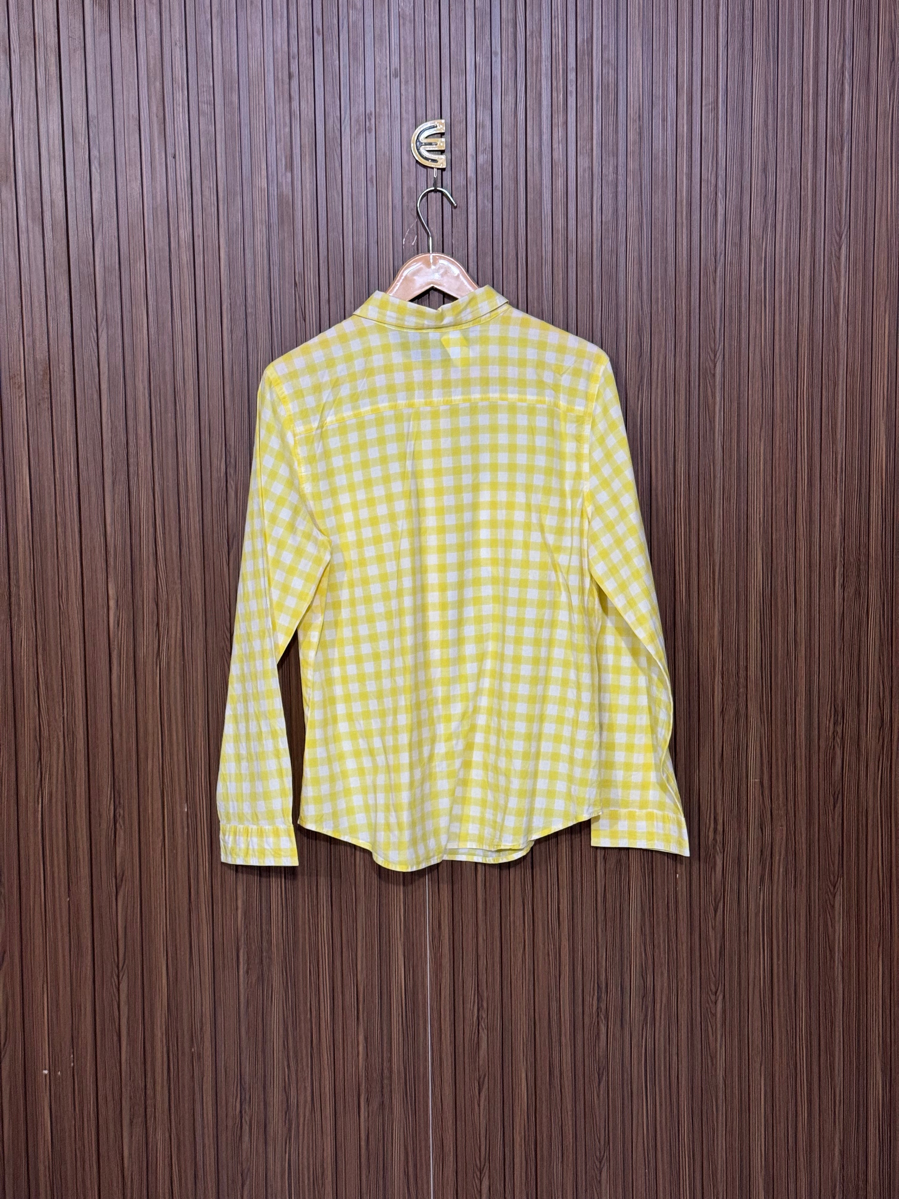Chest 19 Length 26 Fabric Cotton Button Check Top
