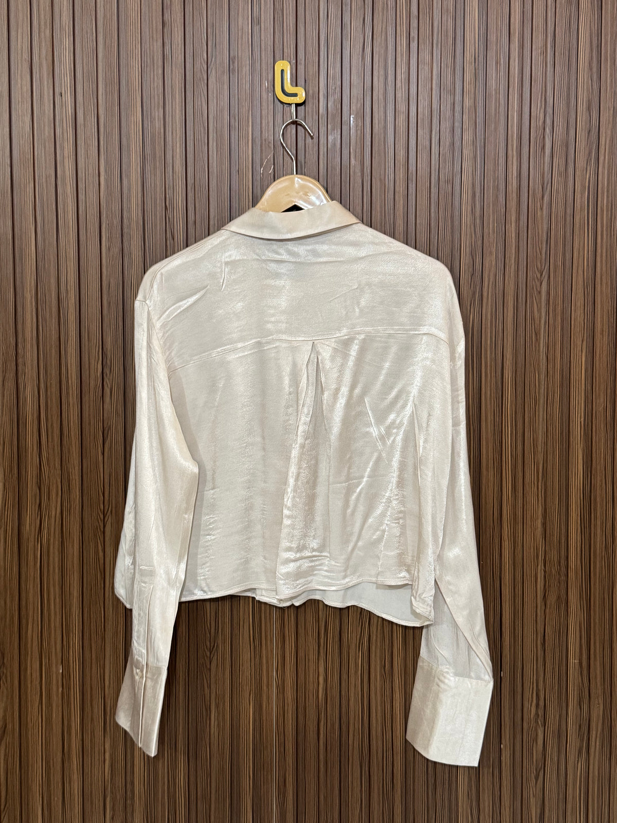 Chest 21 Length 19 Fabric Silk Shifon Longsleeve Crop Top