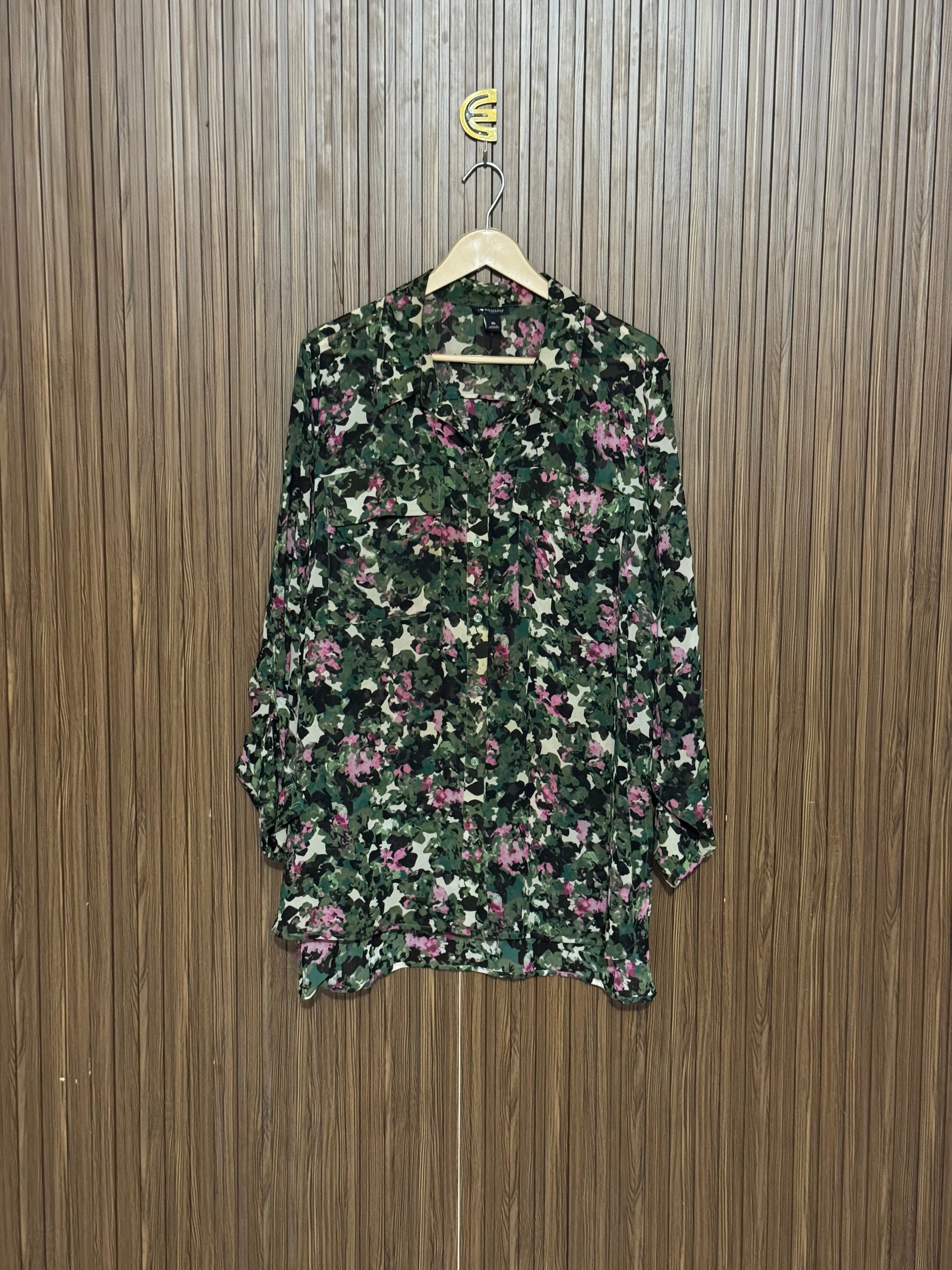 Green Floral Long Top