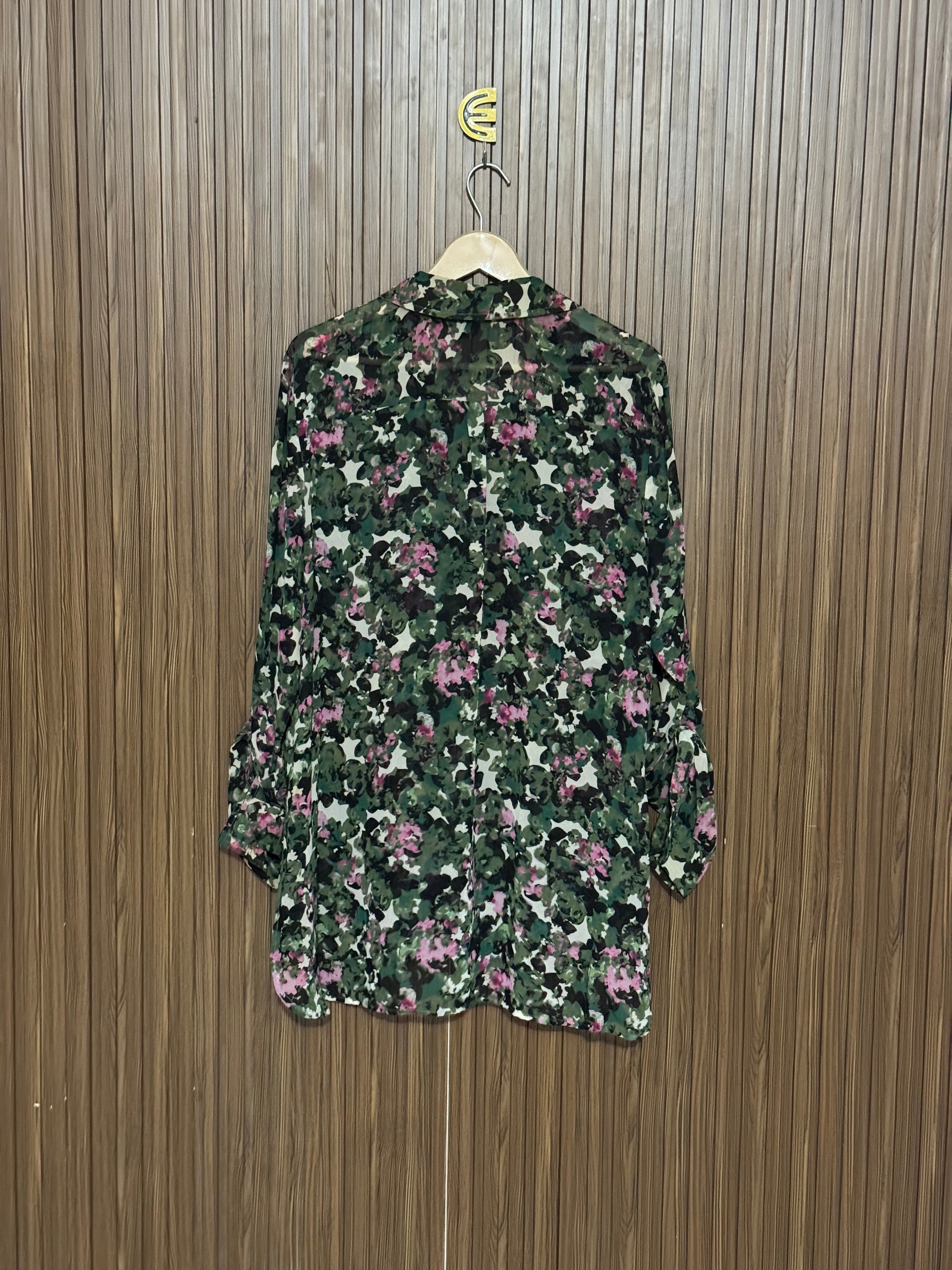 Green Floral Long Top