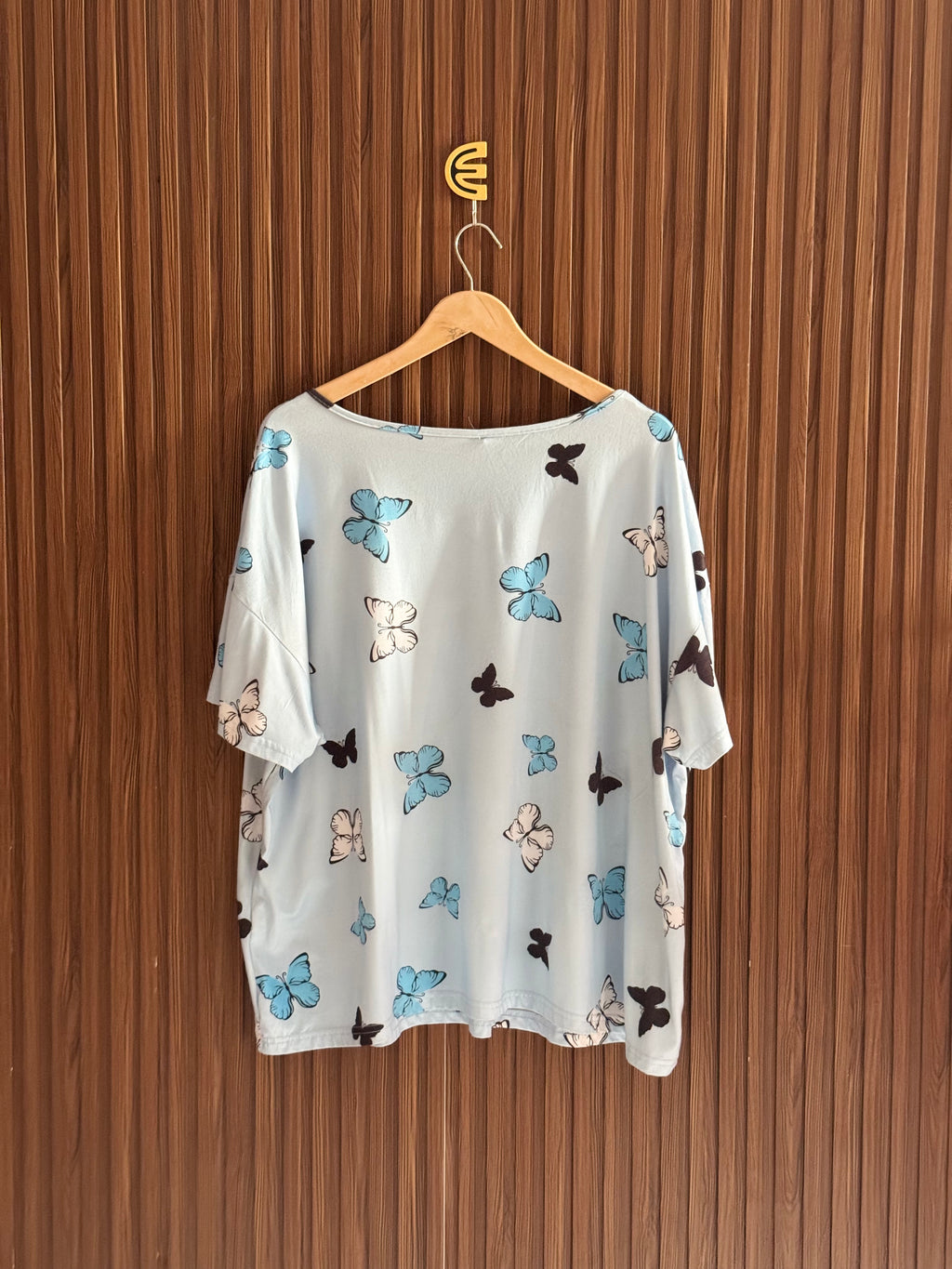 Butterfly Print Casual  Half Sleeves