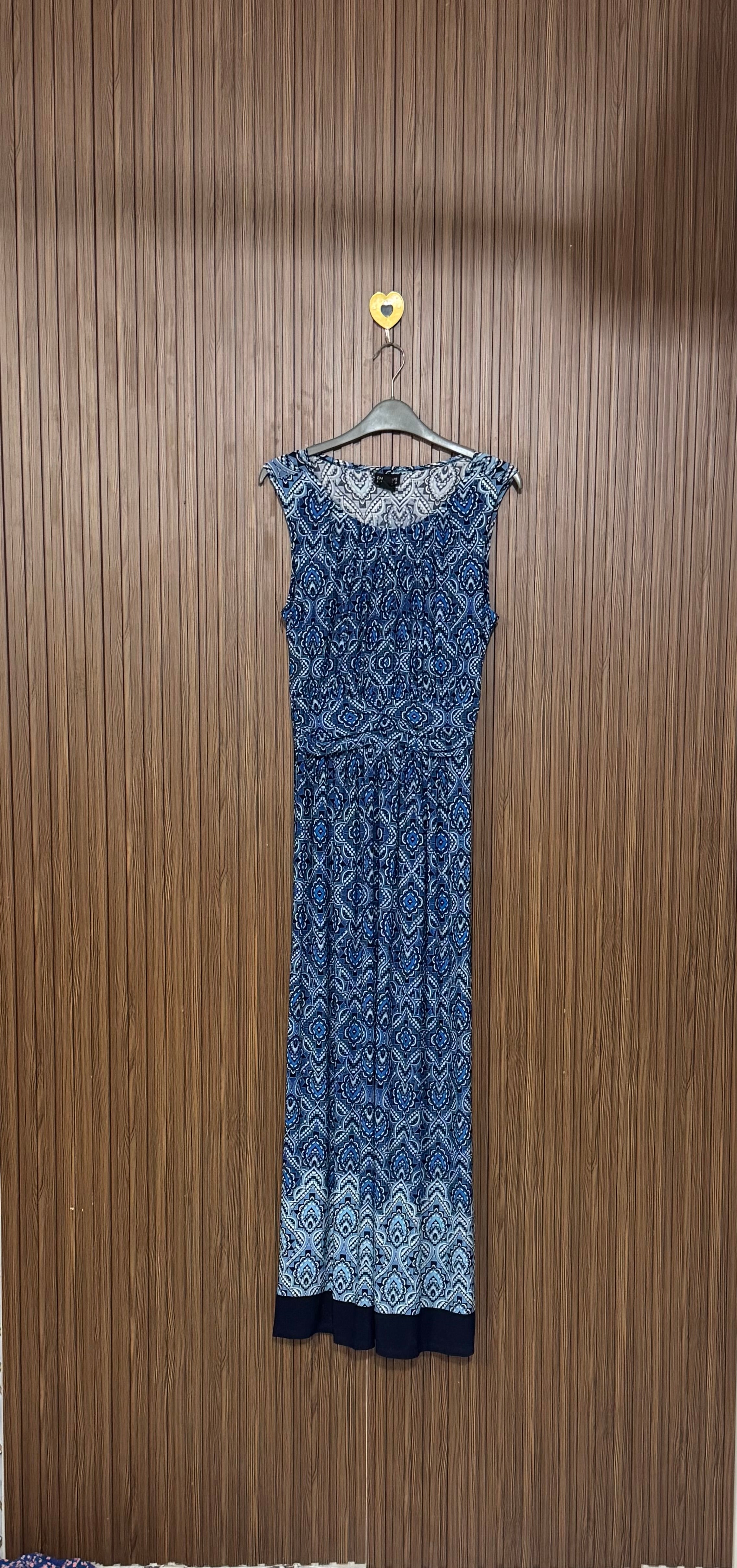 Blue Mosaic Long Top