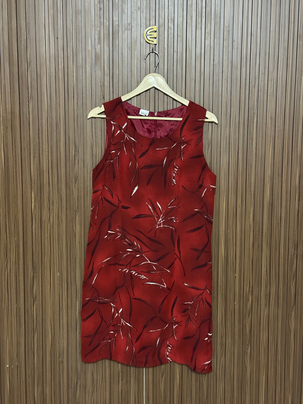 Rust Red Leaf Tunic Long Top