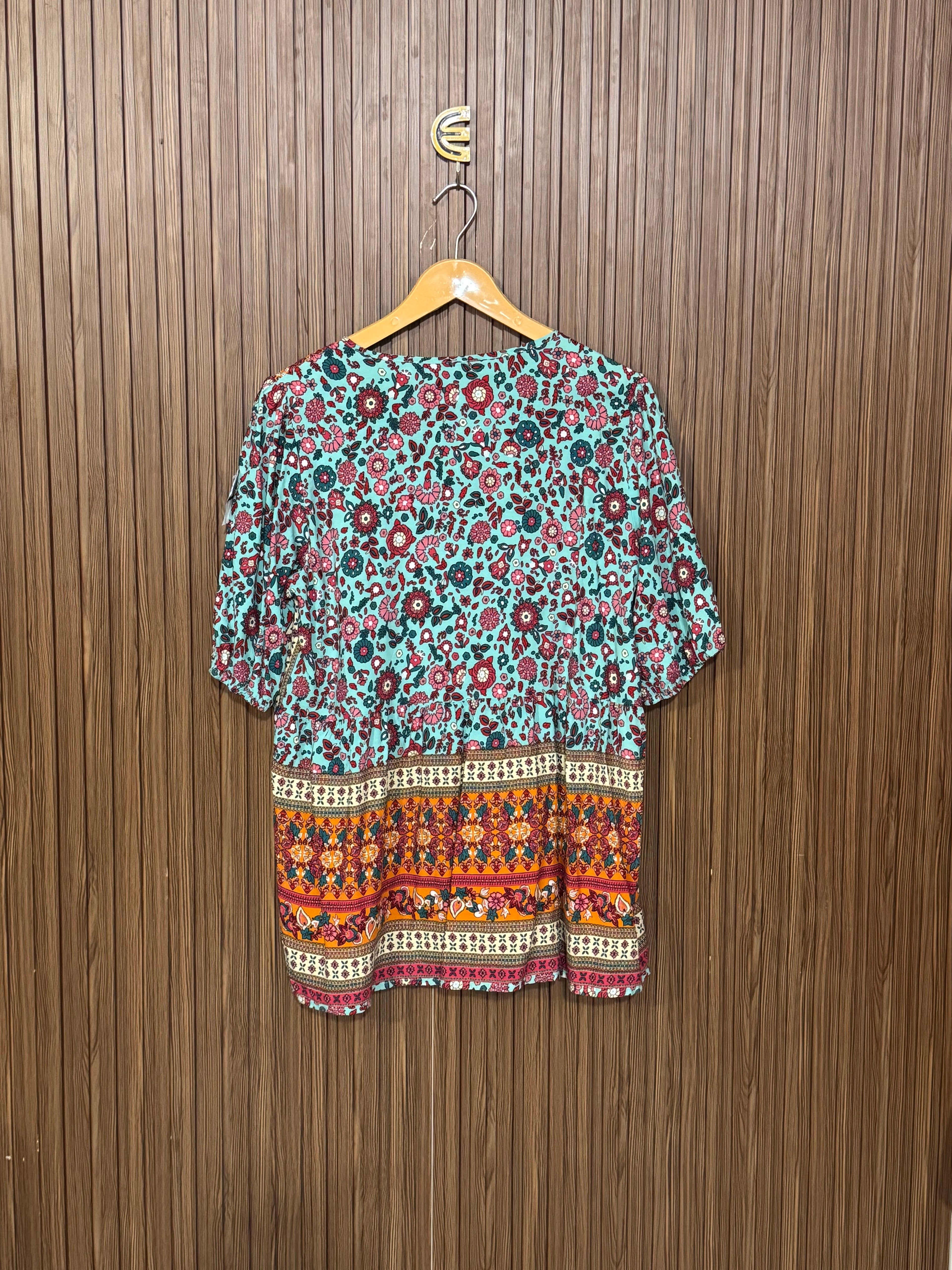 Chest 19 Length 25 Fabric Linen Simple Casual Top