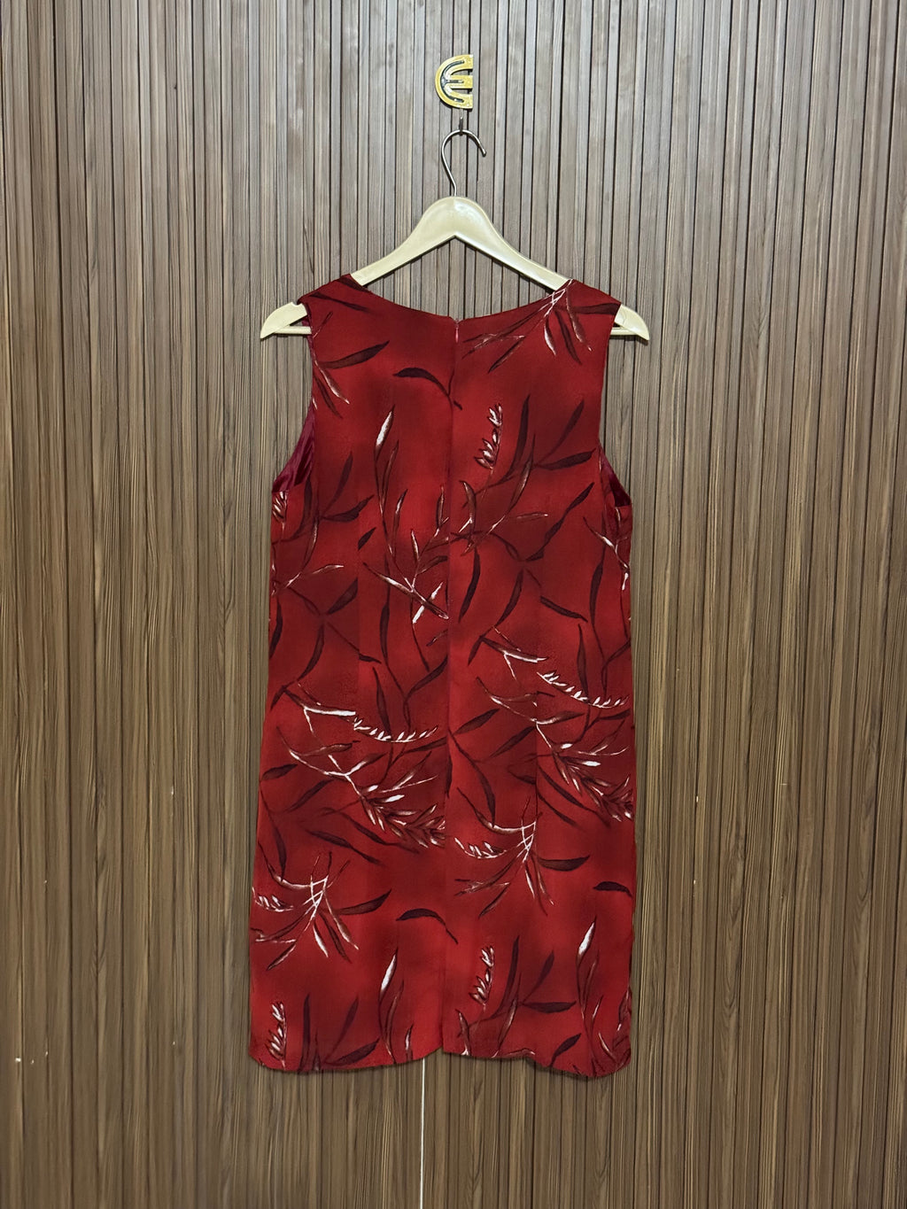 Rust Red Leaf Tunic Long Top