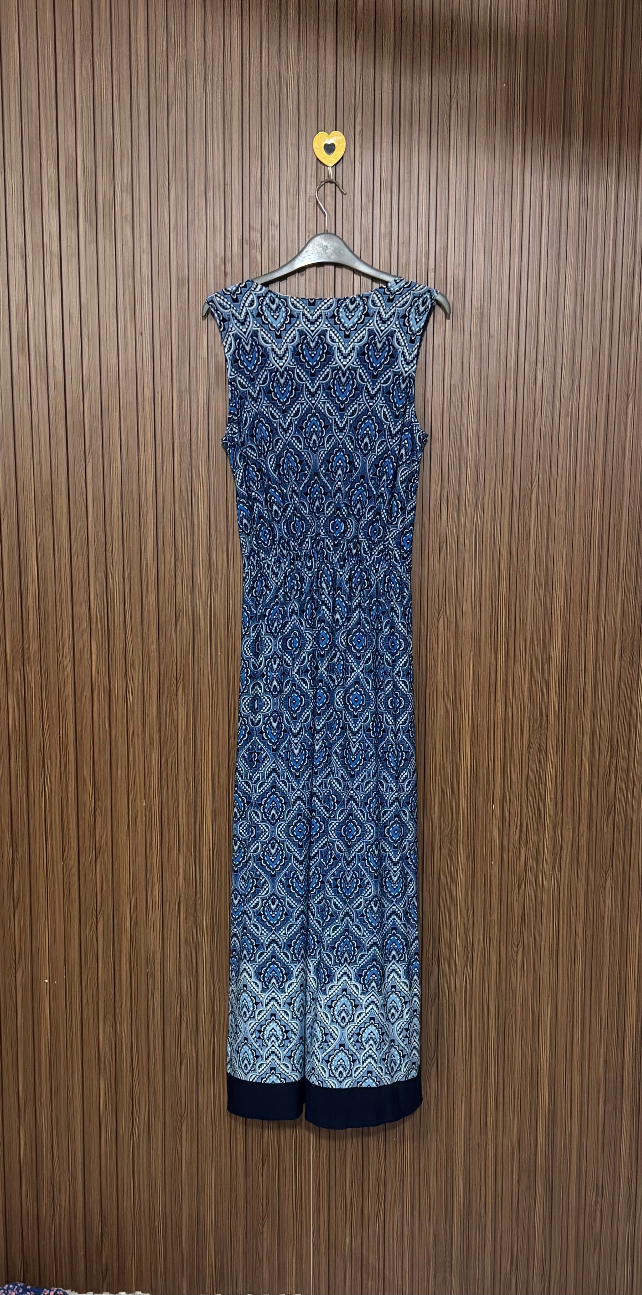 Blue Mosaic Long Top