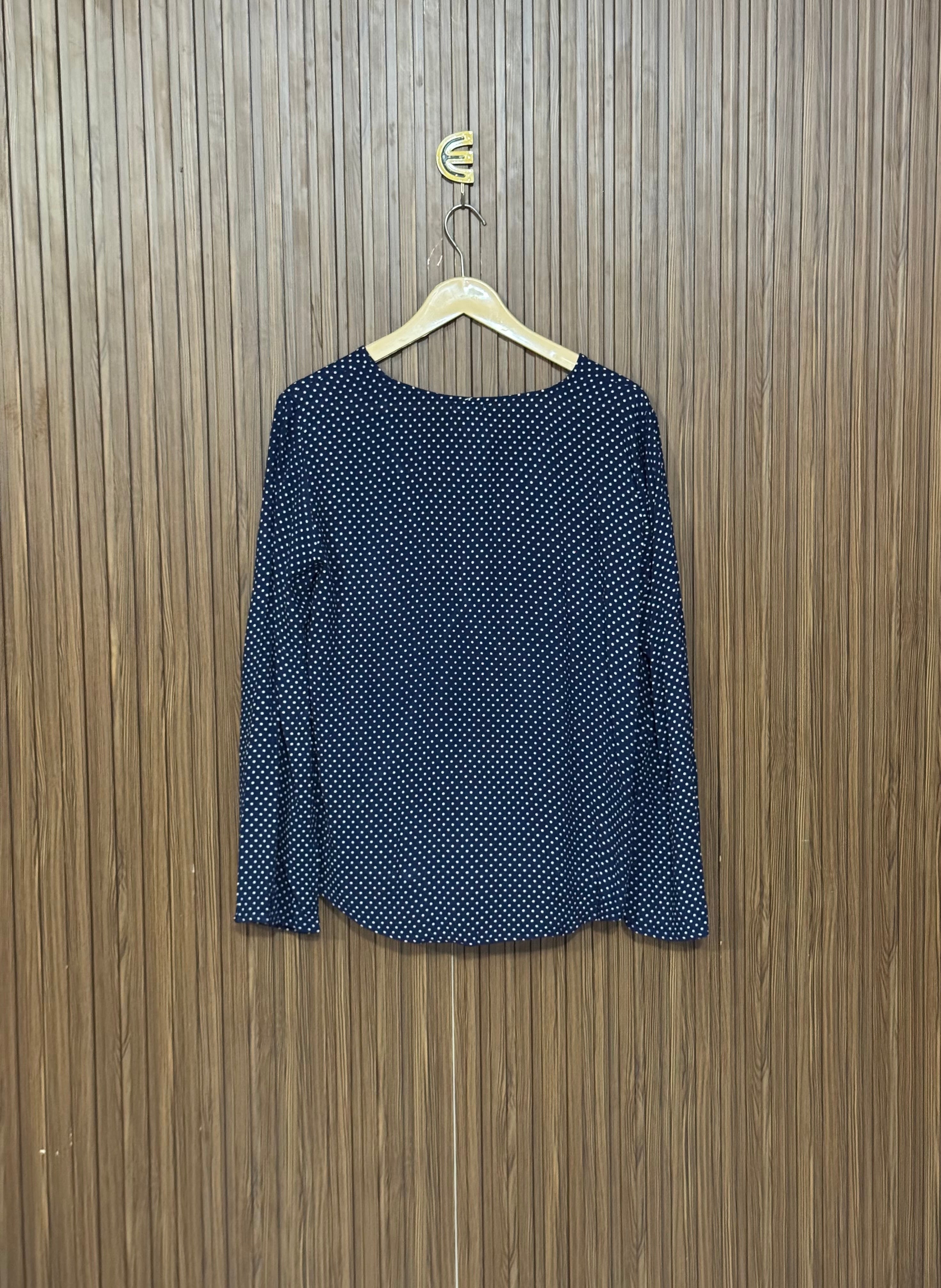 Chest 20 Length 24 Fabric Shifon Polka Dot Chiffon Top