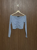 Chest 16 Length 14 Fabric Shifon Ruched Top