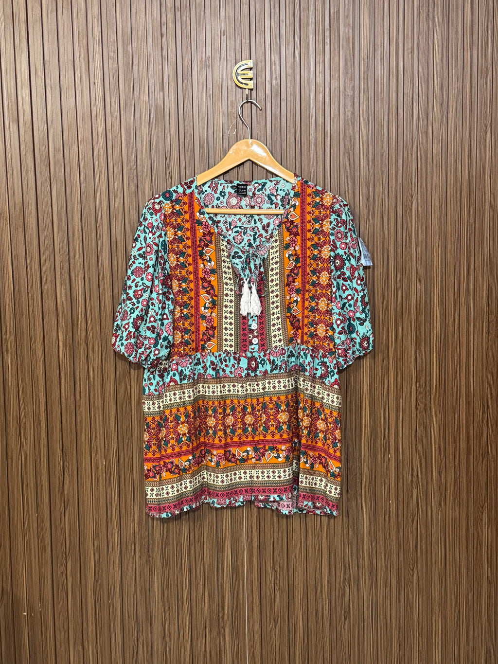 Chest 19 Length 25 Fabric Linen Simple Casual Top