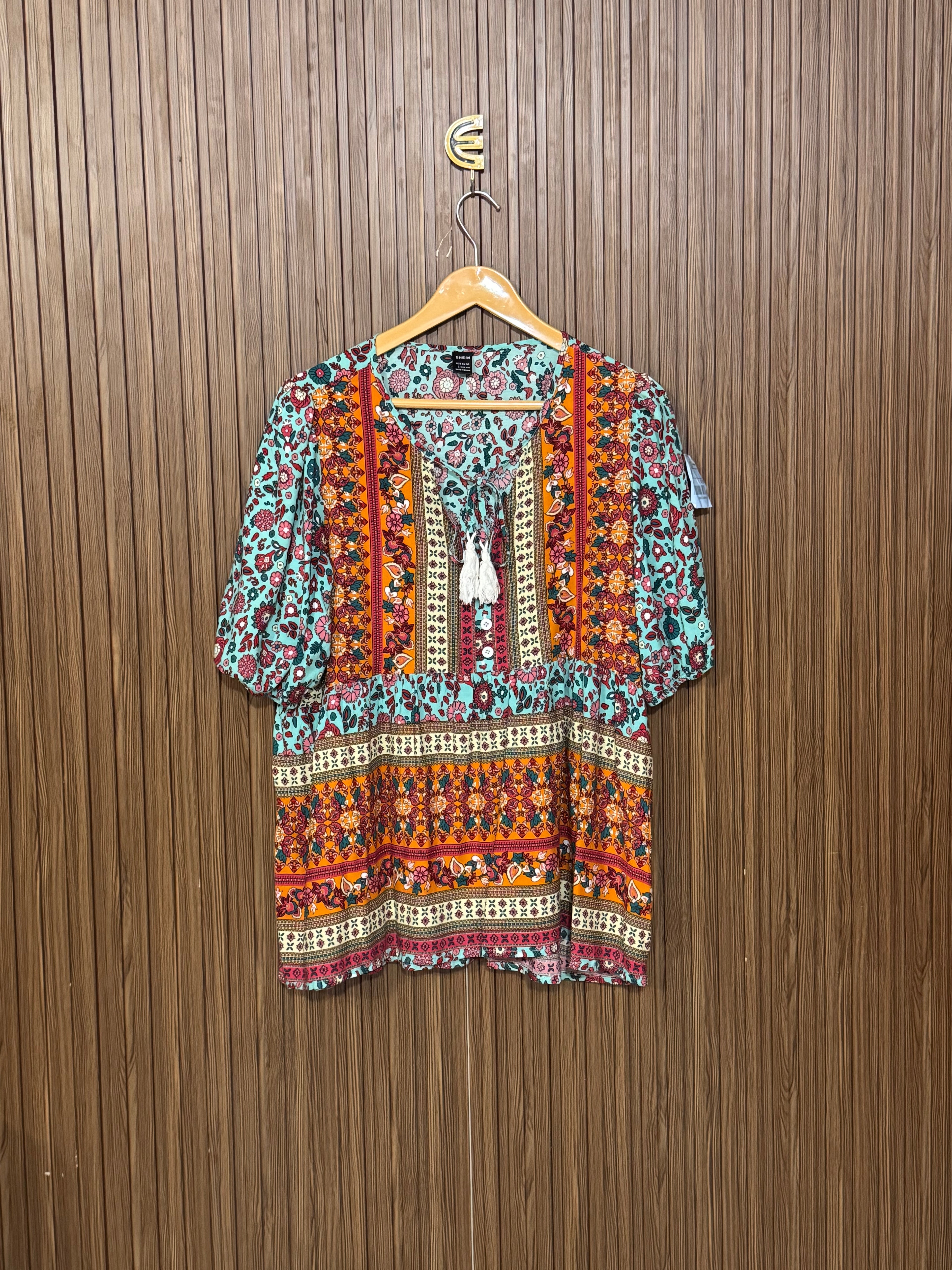 Chest 19 Length 25 Fabric Linen Simple Casual Top