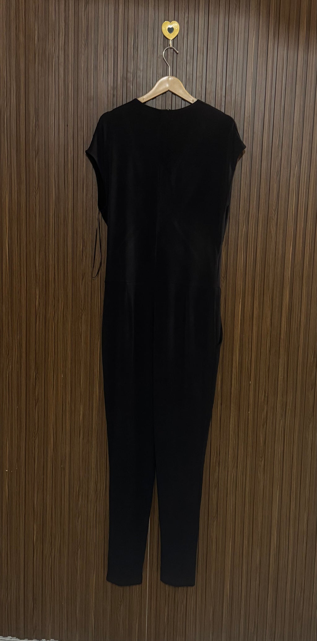 Black Casual Wrap Jumpsuit
