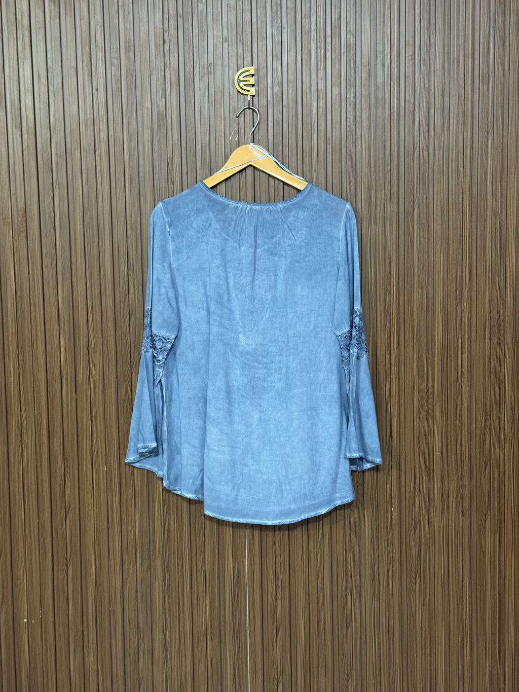 Chest 19 Length 24 Fabric Cotton Round Neck Top