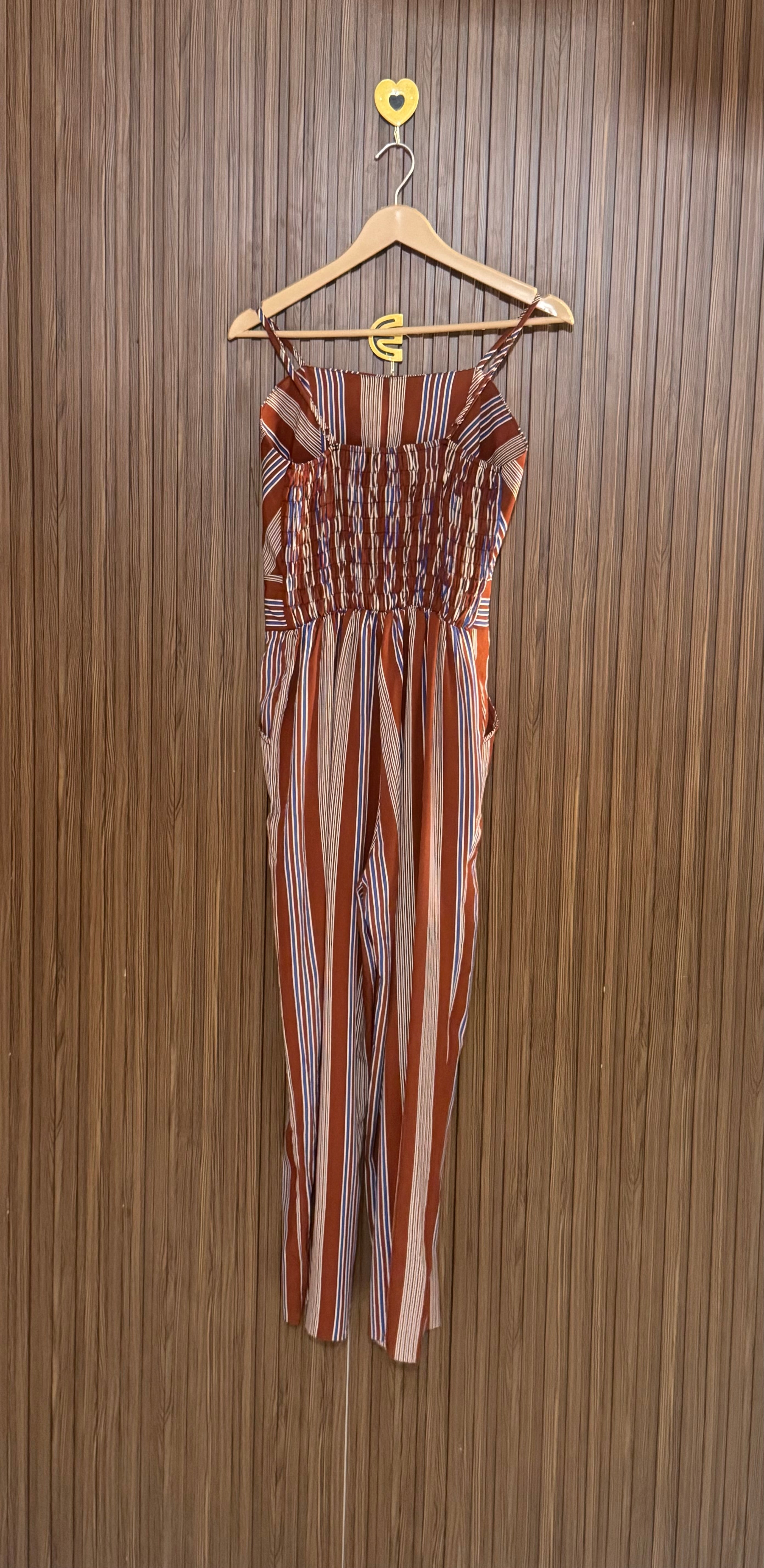 Striped Strappy Casual Jumpsuit