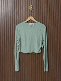 Mint Green Full Sleeve Crop Top