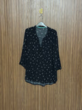 Chest 23 Length 29 Fabric Silk Diamond Pattern Top
